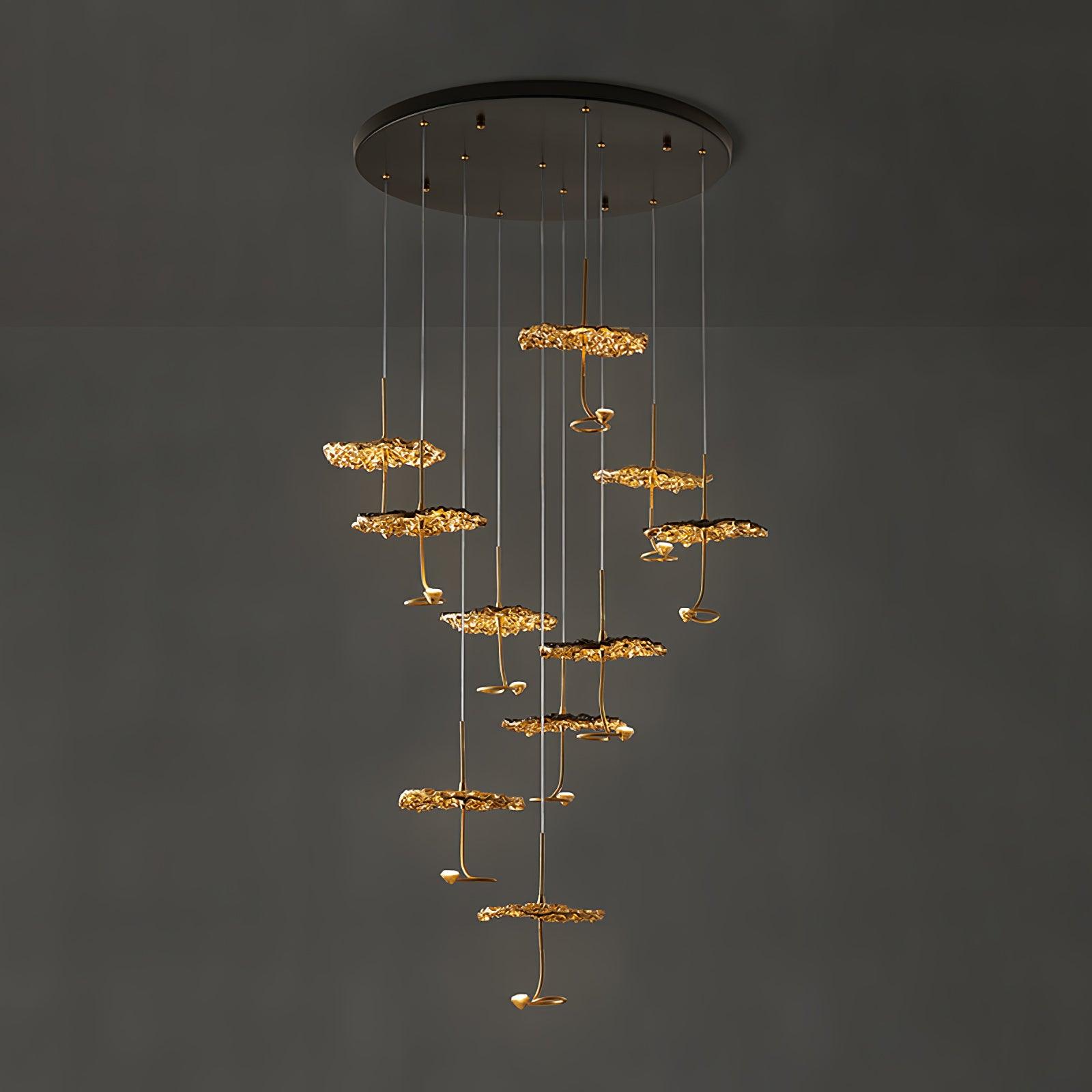 Brass Aviary Constellation Chandelier - 1 head ∅ 9.8″ x H 5.9″ / Dia 25cm x H 15cmBrass & BlackWarm LightBlushlighting