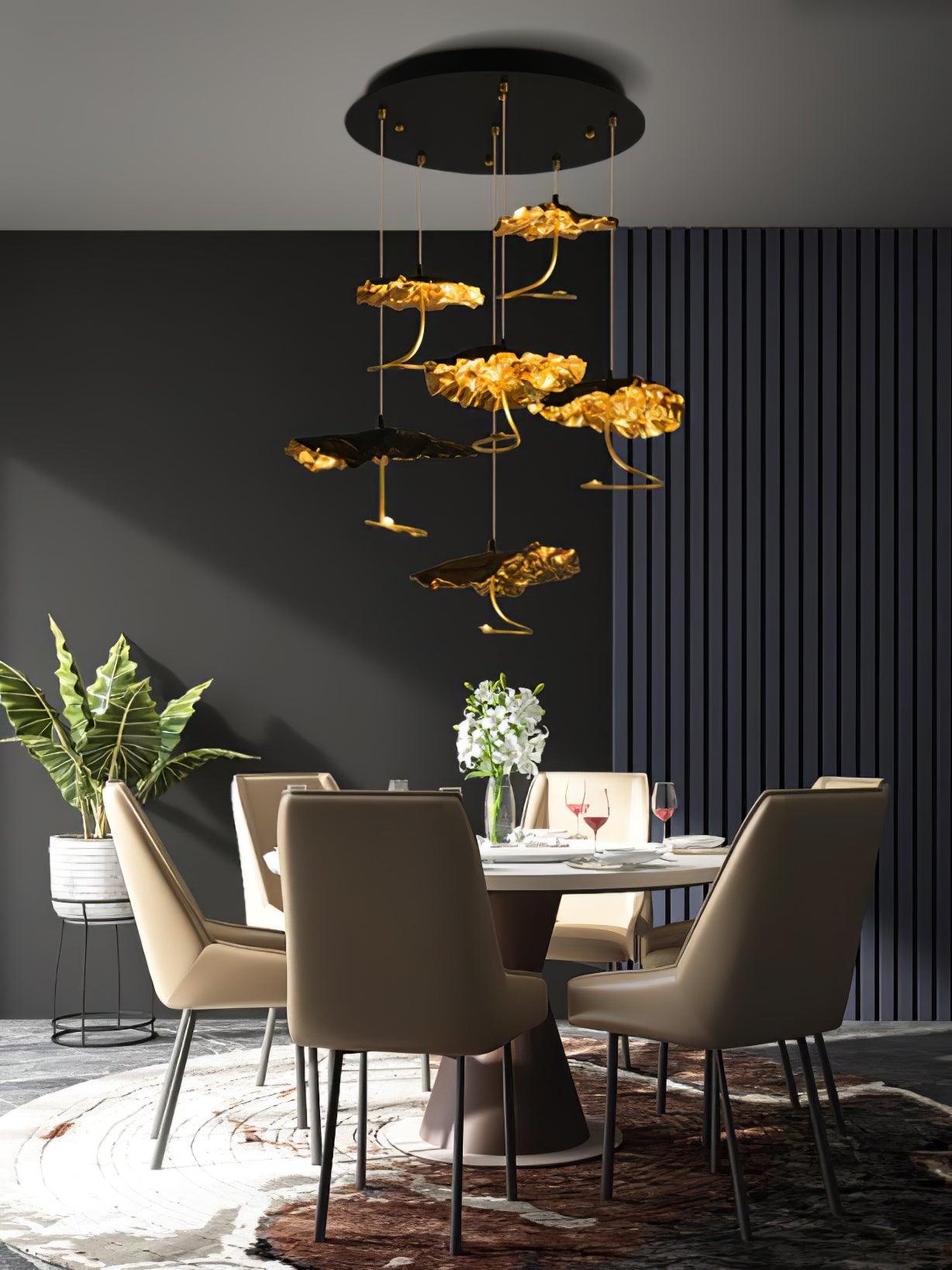 Brass Aviary Constellation Chandelier - 1 head ∅ 9.8″ x H 5.9″ / Dia 25cm x H 15cmBrass & BlackWarm LightBlushlighting