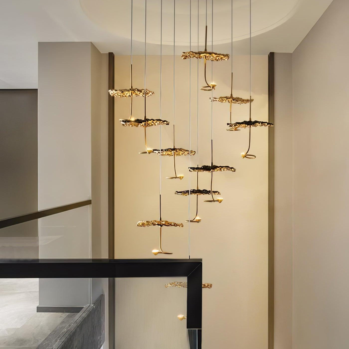 Brass Aviary Constellation Chandelier - 1 head ∅ 9.8″ x H 5.9″ / Dia 25cm x H 15cmBrass & BlackWarm LightBlushlighting