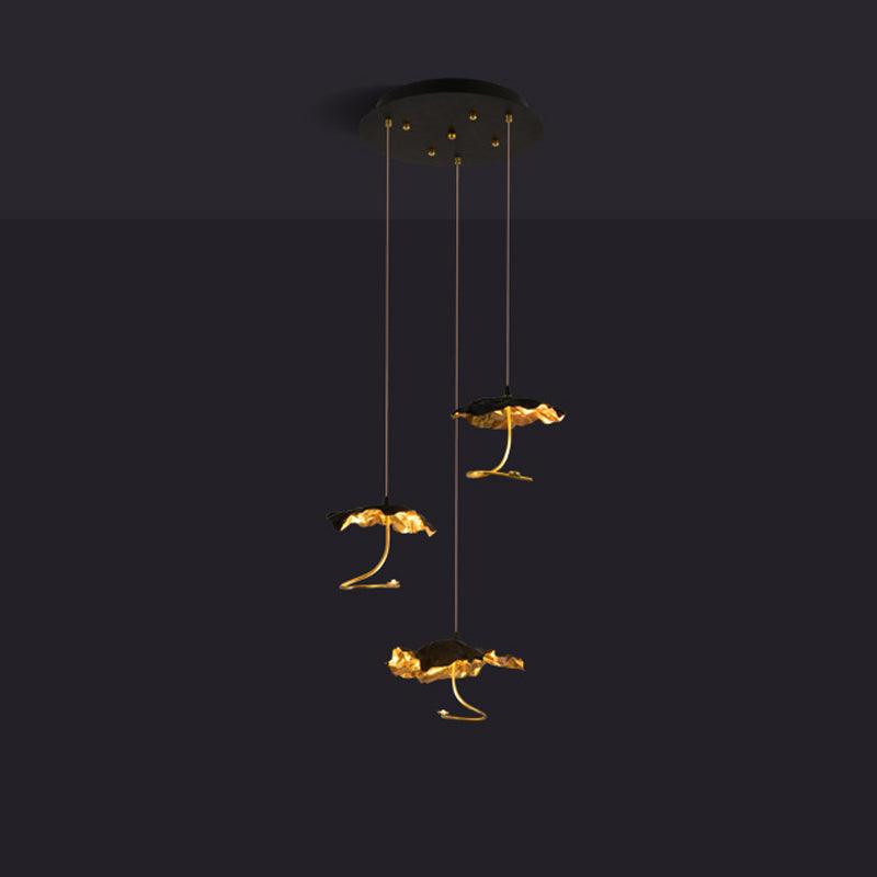 Brass Aviary Constellation Chandelier - 3 heads ∅ 20.5″ x H 59.1″ / Dia 52cm x H 150cmBrass & BlackWarm LightBlushlighting