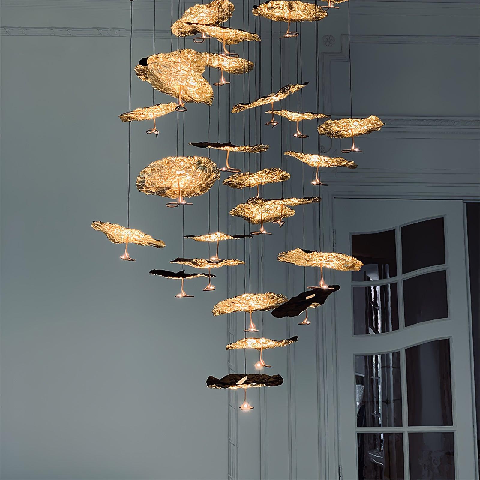Brass Aviary Constellation Chandelier - 1 head ∅ 9.8″ x H 5.9″ / Dia 25cm x H 15cmBrass & BlackWarm LightBlushlighting