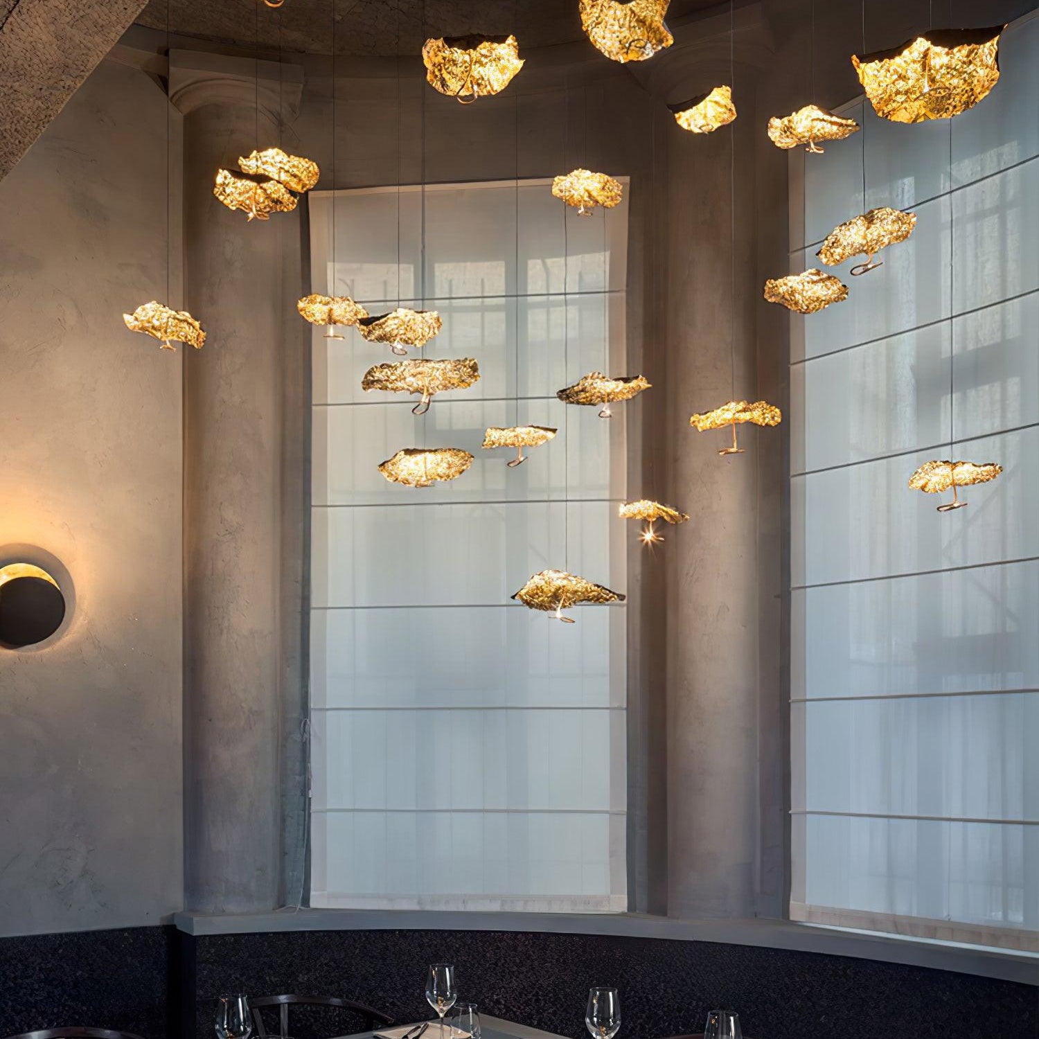 Brass Aviary Constellation Chandelier - 1 head ∅ 9.8″ x H 5.9″ / Dia 25cm x H 15cmBrass & BlackWarm LightBlushlighting