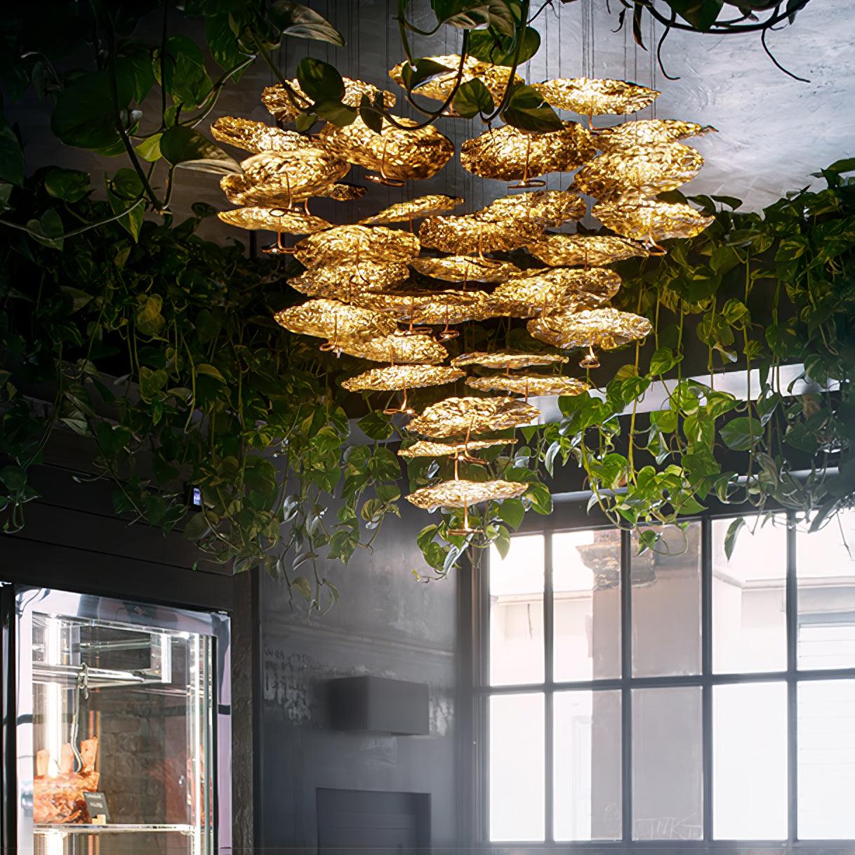 Brass Aviary Constellation Chandelier - 1 head ∅ 9.8″ x H 5.9″ / Dia 25cm x H 15cmBrass & BlackWarm LightBlushlighting