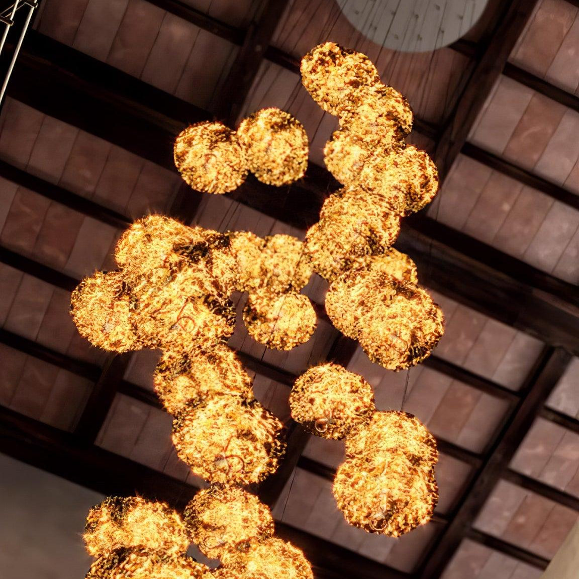 Brass Aviary Constellation Chandelier - 1 head ∅ 9.8″ x H 5.9″ / Dia 25cm x H 15cmBrass & BlackWarm LightBlushlighting