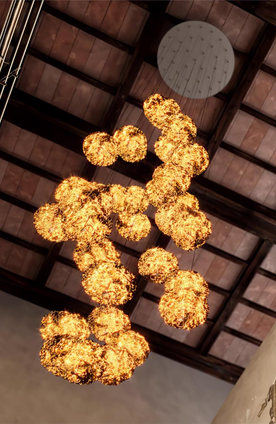 Brass Aviary Constellation Chandelier - 1 head ∅ 9.8″ x H 5.9″ / Dia 25cm x H 15cmBrass & BlackWarm LightBlushlighting