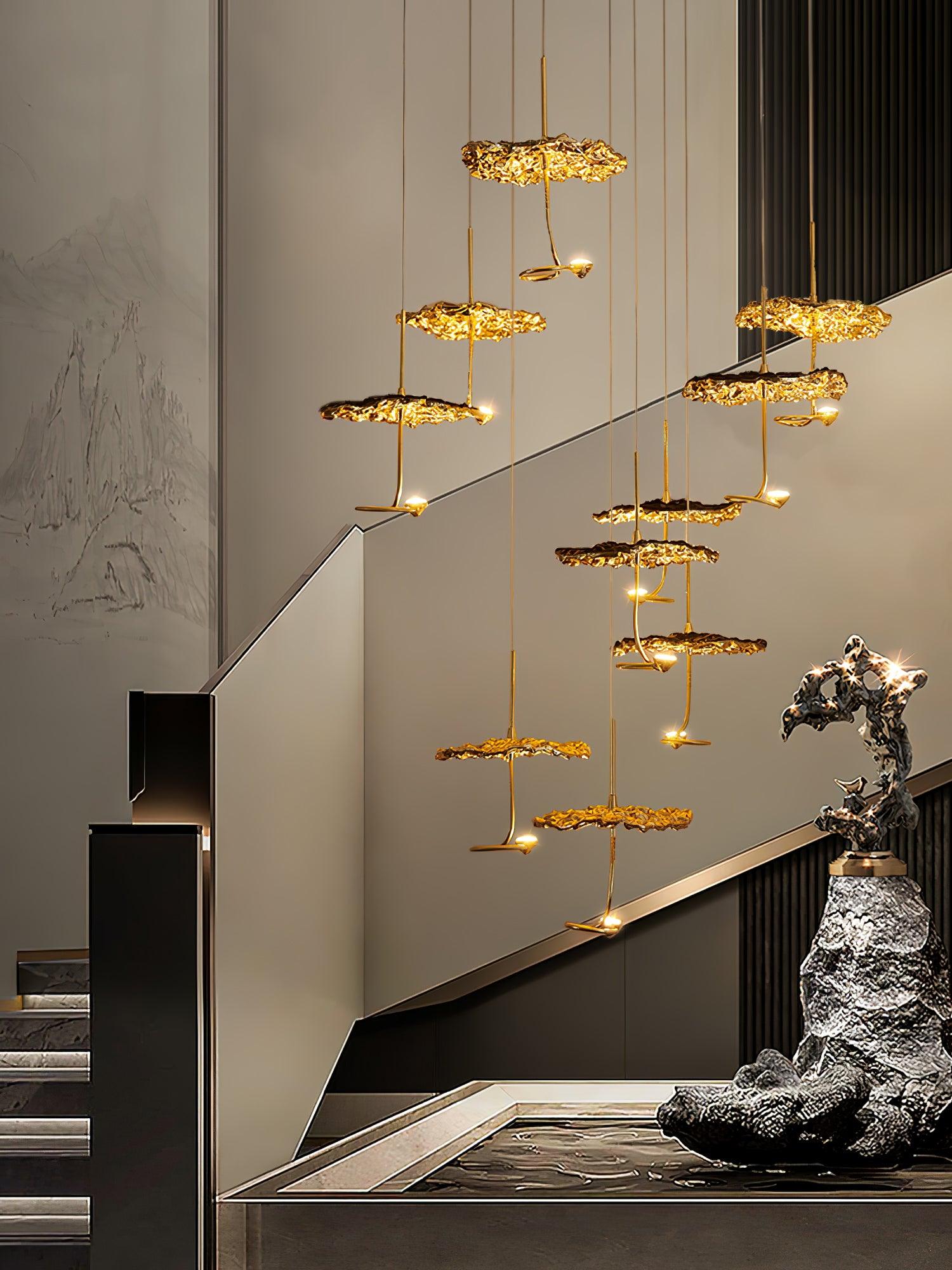 Brass Aviary Constellation Chandelier - 1 head ∅ 9.8″ x H 5.9″ / Dia 25cm x H 15cmBrass & BlackWarm LightBlushlighting