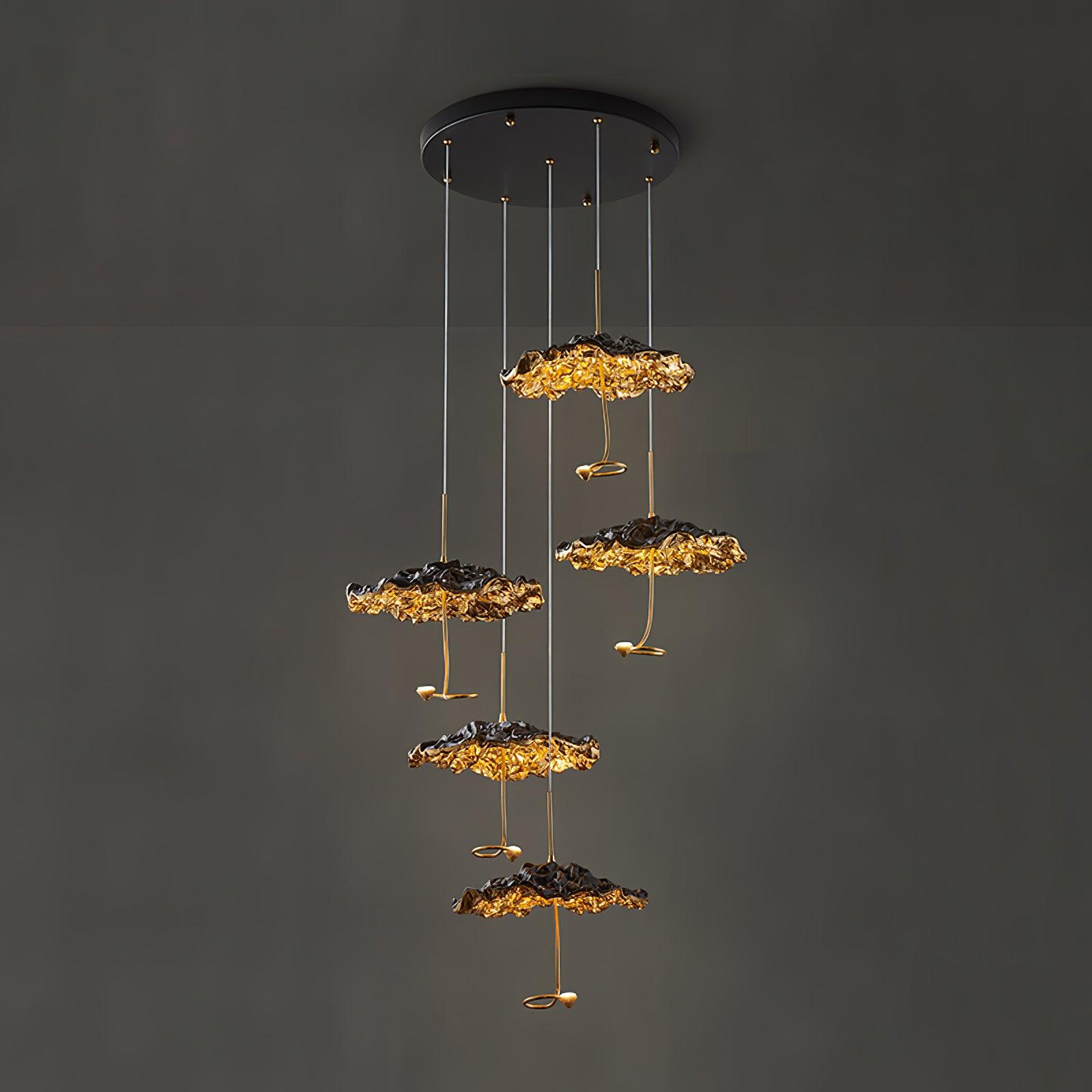 Brass Aviary Constellation Chandelier - 1 head ∅ 9.8″ x H 5.9″ / Dia 25cm x H 15cmBrass & BlackWarm LightBlushlighting