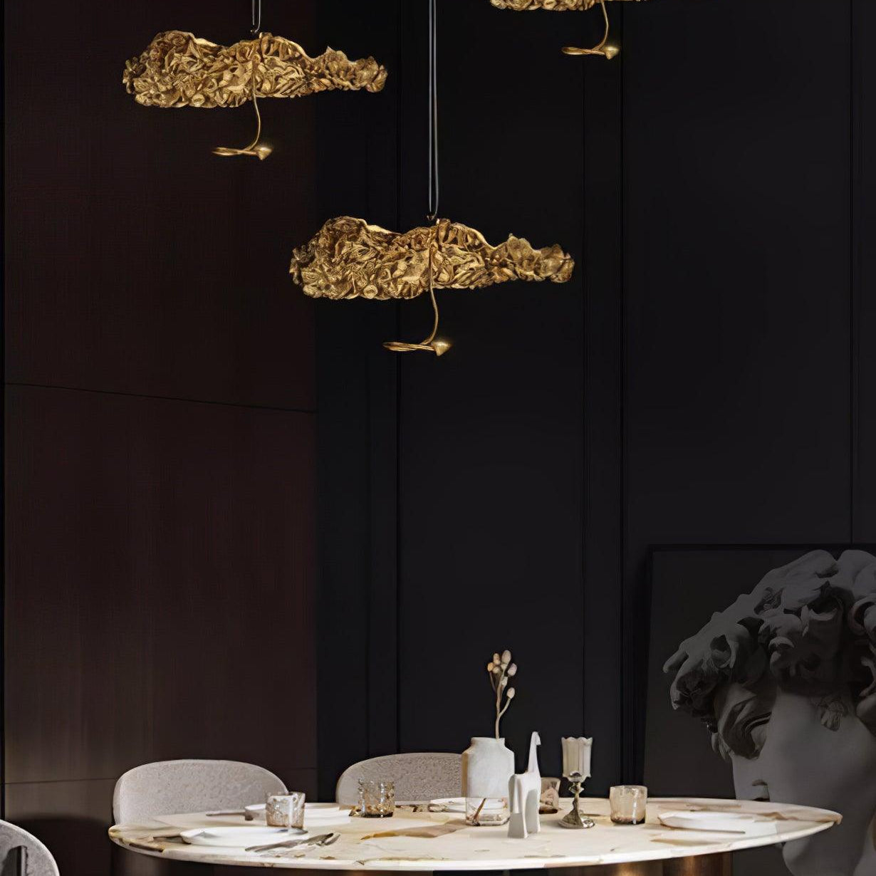 Brass Aviary Constellation Chandelier - 1 head ∅ 9.8″ x H 5.9″ / Dia 25cm x H 15cmBrass & BlackWarm LightBlushlighting