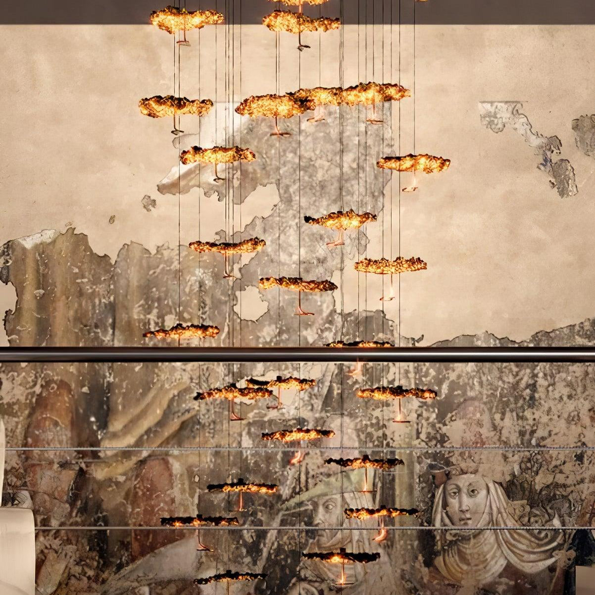 Brass Aviary Constellation Chandelier - 1 head ∅ 9.8″ x H 5.9″ / Dia 25cm x H 15cmBrass & BlackWarm LightBlushlighting