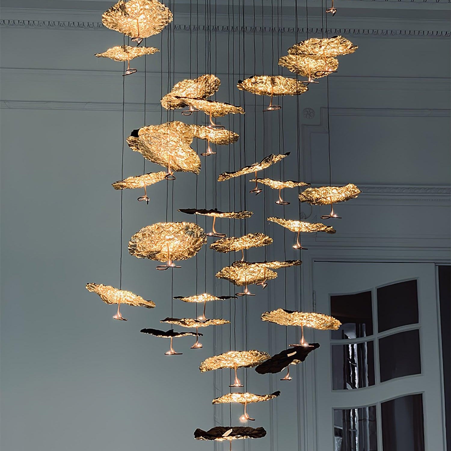 Brass Aviary Constellation Chandelier - 3 heads ∅ 20.5″ x H 59.1″ / Dia 52cm x H 150cmBrass & BlackWarm LightBlushlighting
