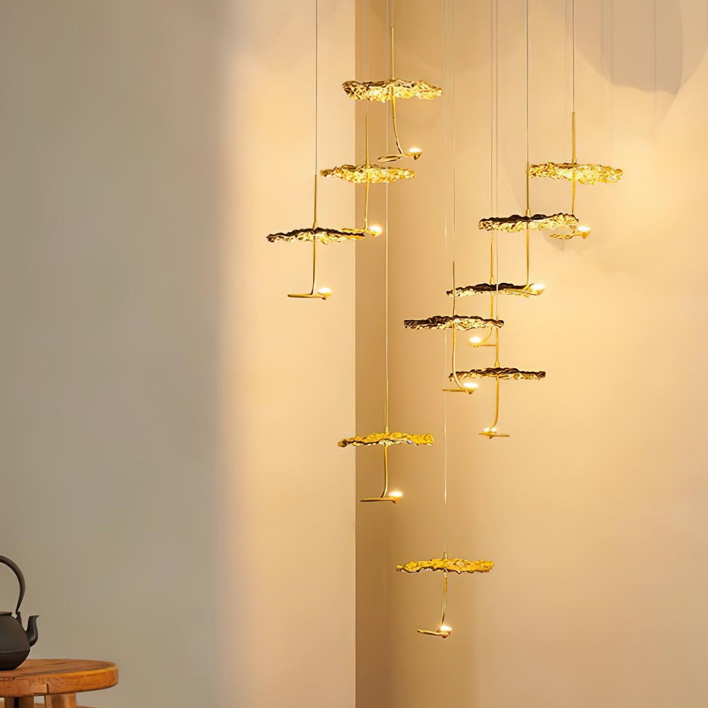 Brass Aviary Constellation Chandelier - 1 head ∅ 9.8″ x H 5.9″ / Dia 25cm x H 15cmBrass & BlackWarm LightBlushlighting