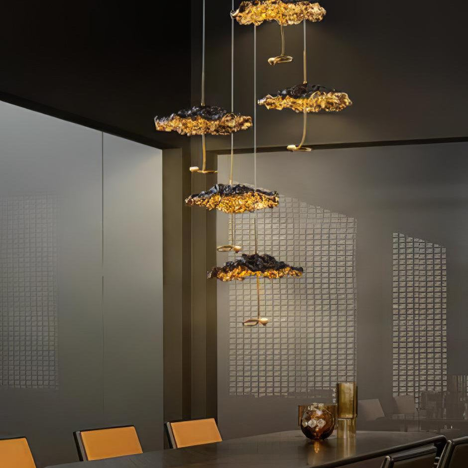 Brass Aviary Constellation Chandelier - 1 head ∅ 9.8″ x H 5.9″ / Dia 25cm x H 15cmBrass & BlackWarm LightBlushlighting