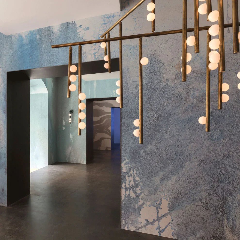 Brass Drop System Chandelier - 24 heads L 152cm x W 76cm x H 38cm / L 59.8" x W 29.9" x H 15"BrassBlushlighting