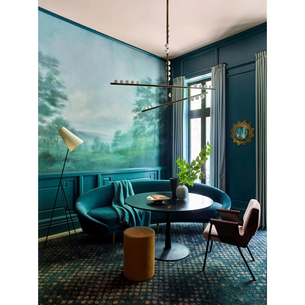 Brass Drop System Chandelier - 76 heads L 220cm x W 180cm x H 400cm / L 86.6" x W 70.9" x H 157.5"BlackBlushlighting