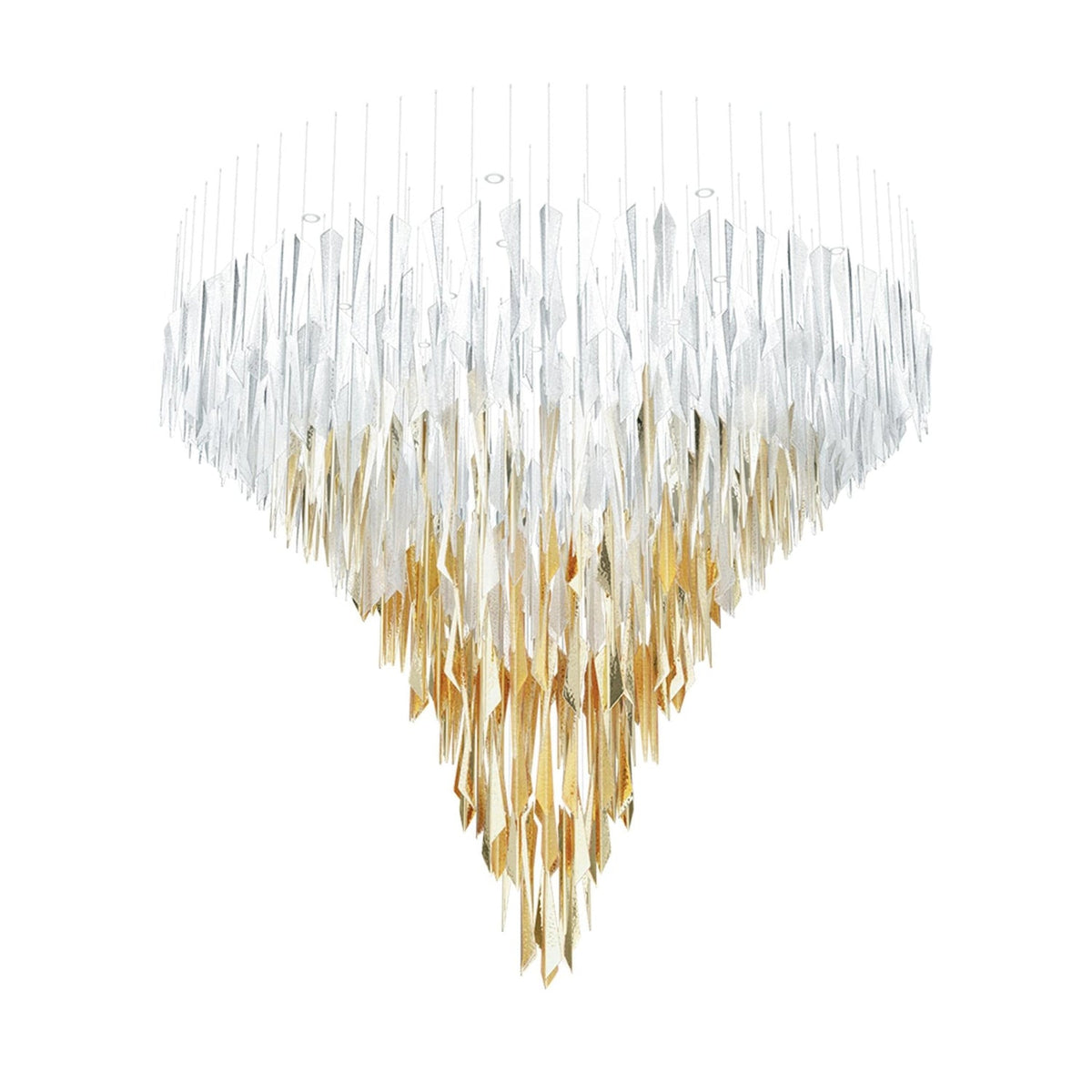 Breeze Chandelier - ∅ 78.7″ x H 78.7″ / Dia 200cm x H 200cm(No Canopy)Gold & ClearWarm LightBlushlighting