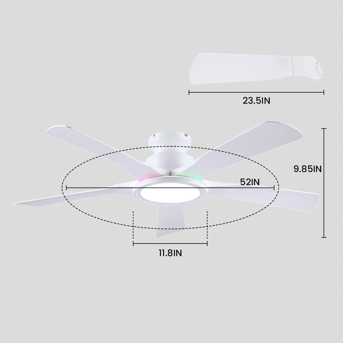 Breeze Harmony Ceiling Fans with Lights - whiteBlushlighting