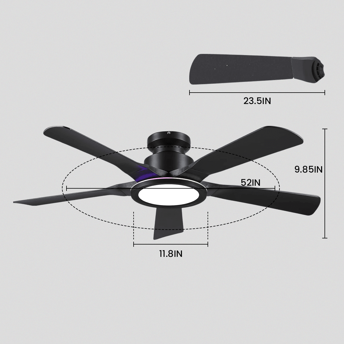 Breeze Harmony Ceiling Fans with Lights - whiteBlushlighting