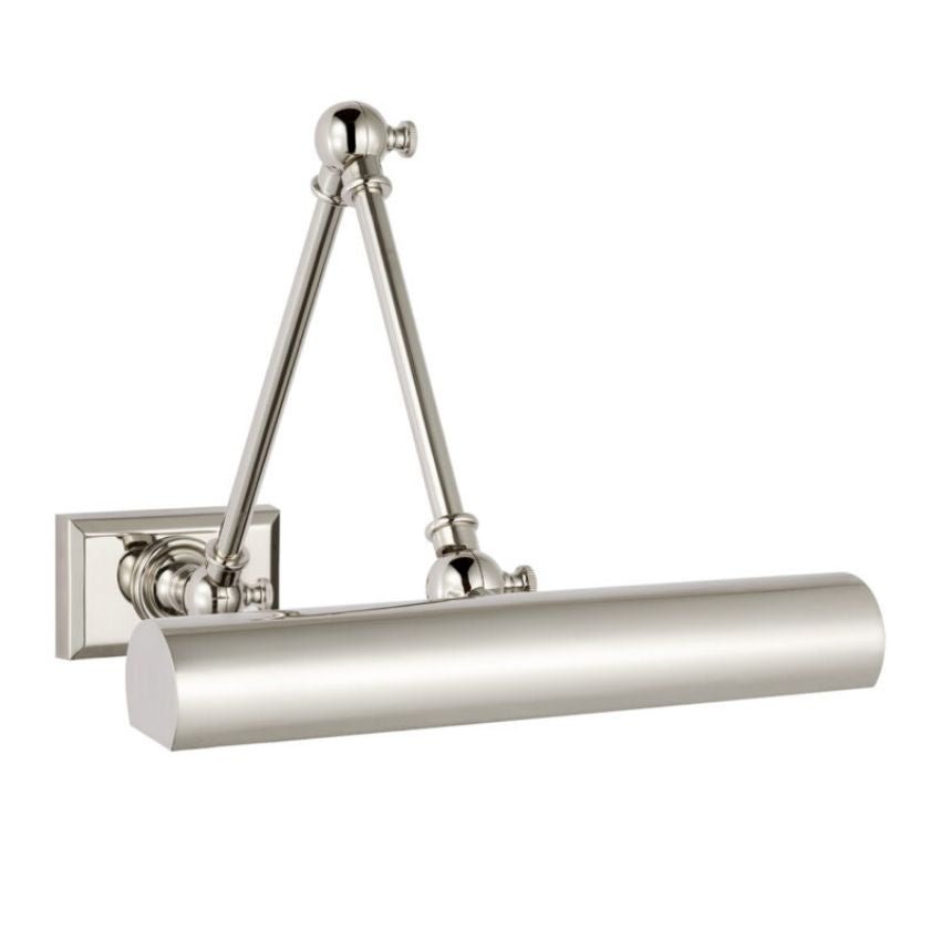 Brenndan Double Plug-In Hardwired Picture Light - Polished Nickel12″ WBlushlighting