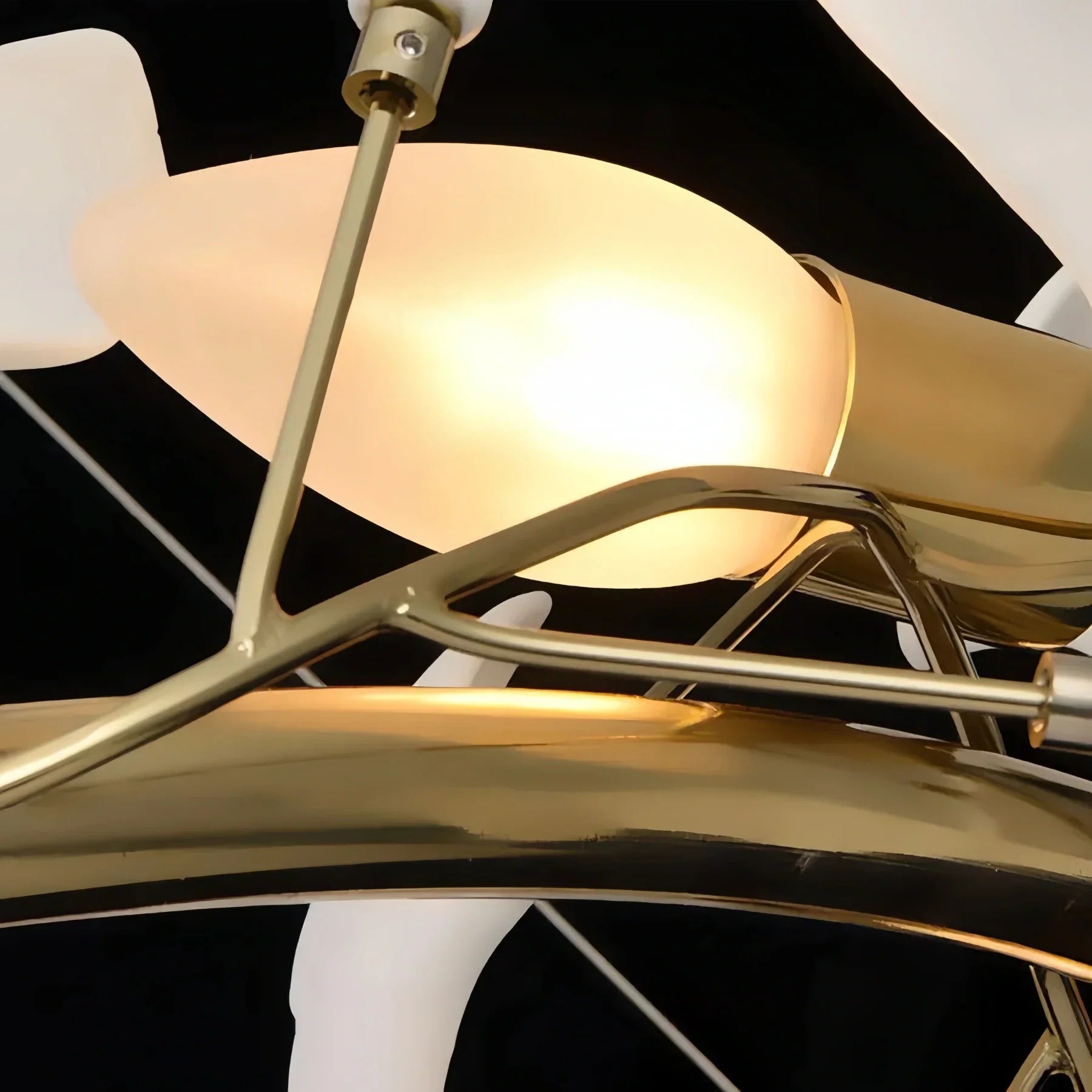 BU Ginkgo Ceramic Circle Chandelier-