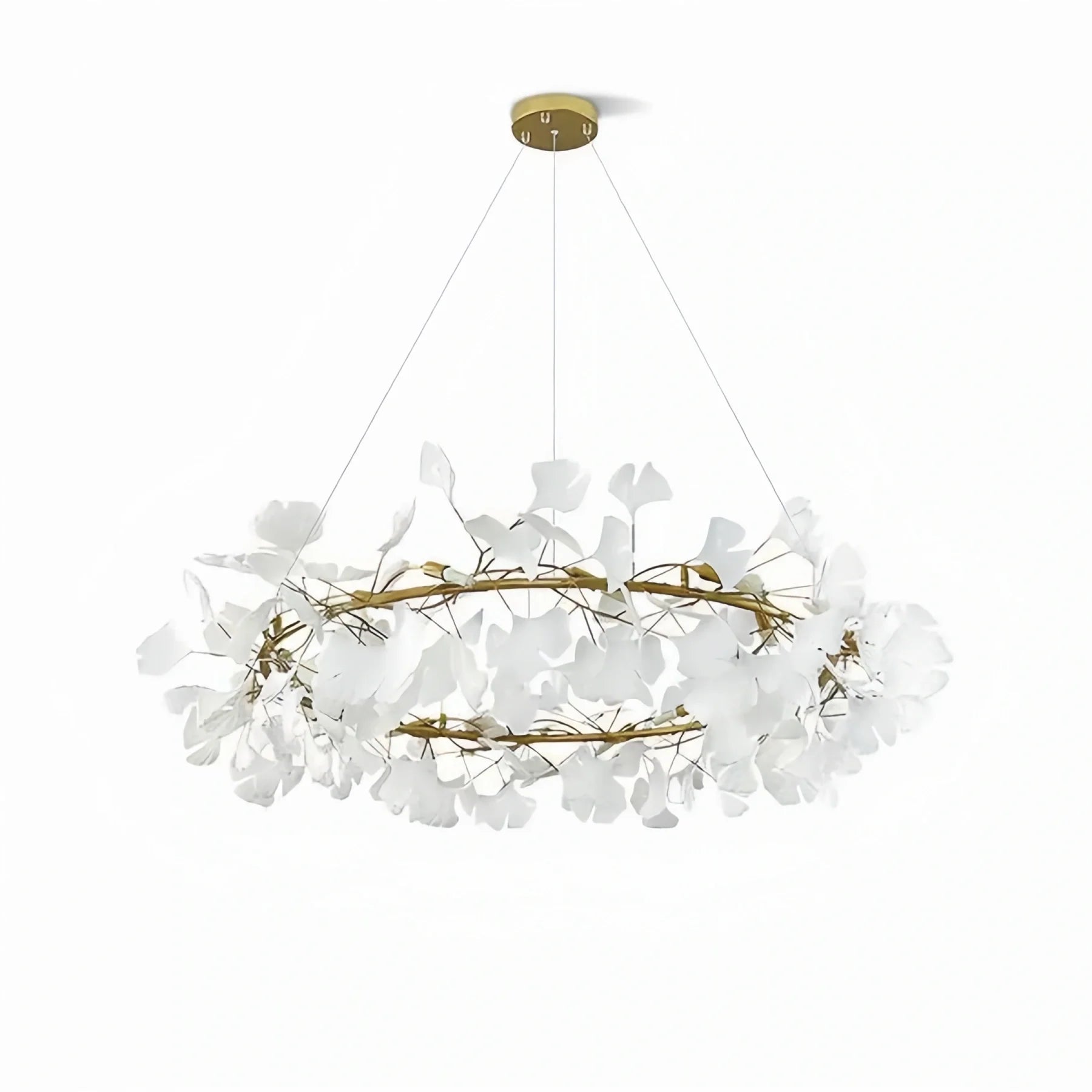 BU Ginkgo Ceramic Circle Chandelier-