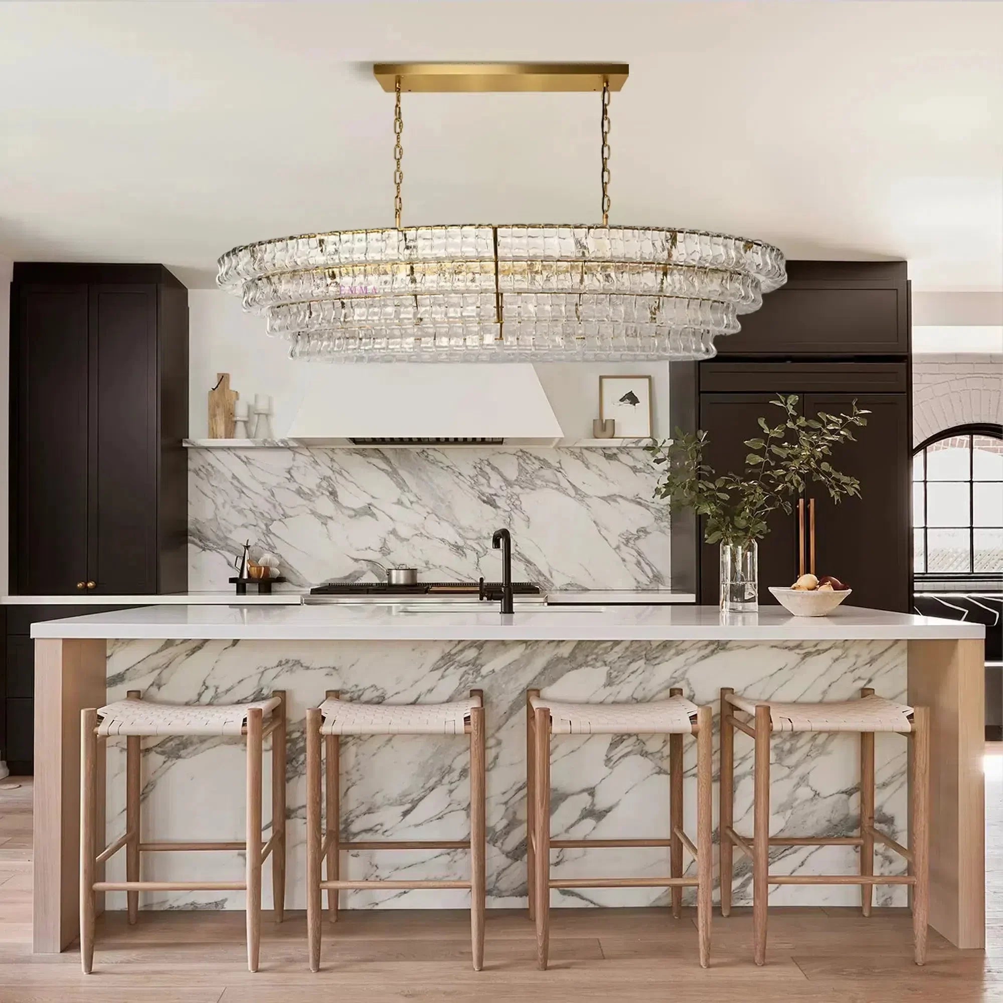 Ghiaccio Oval Chandelier 54''65''