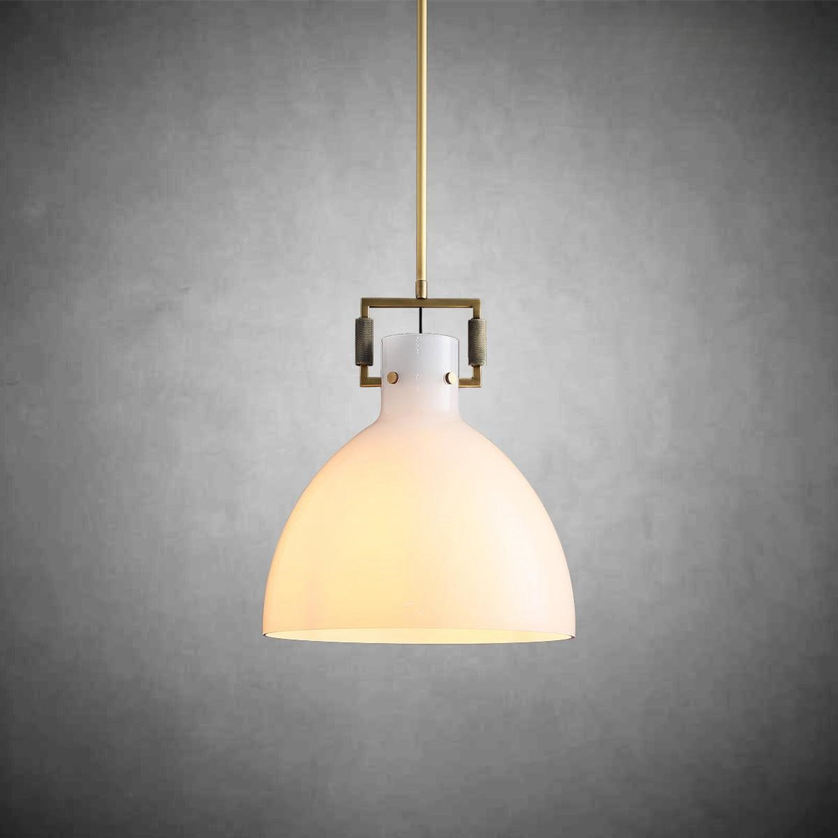 Machine Milk Glass Cloche Pendant 10"14"18"