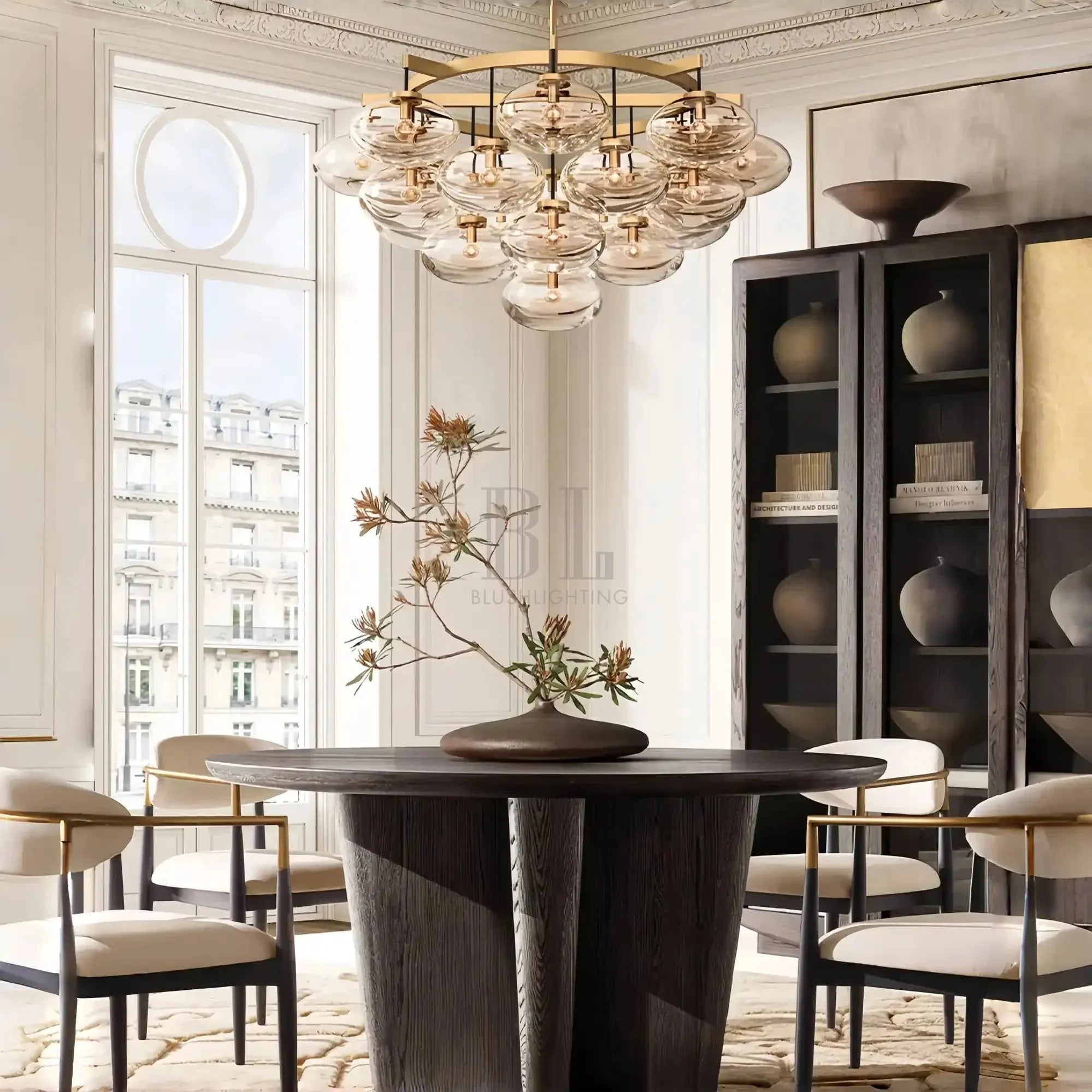 Cabretter Round Chandelier 36" 60" - Blushlighting