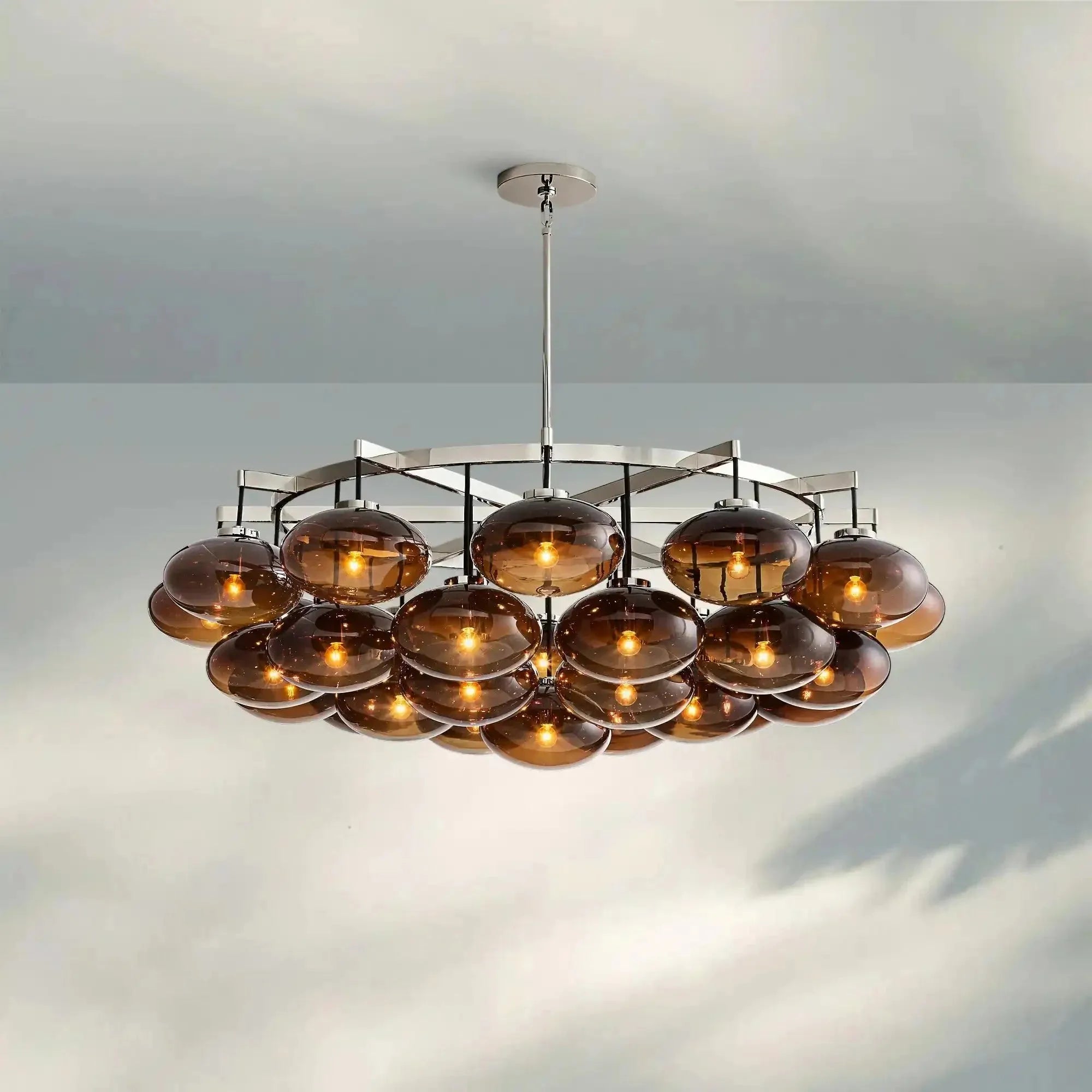 Cabretter Round Chandelier 36" 60" - Blushlighting