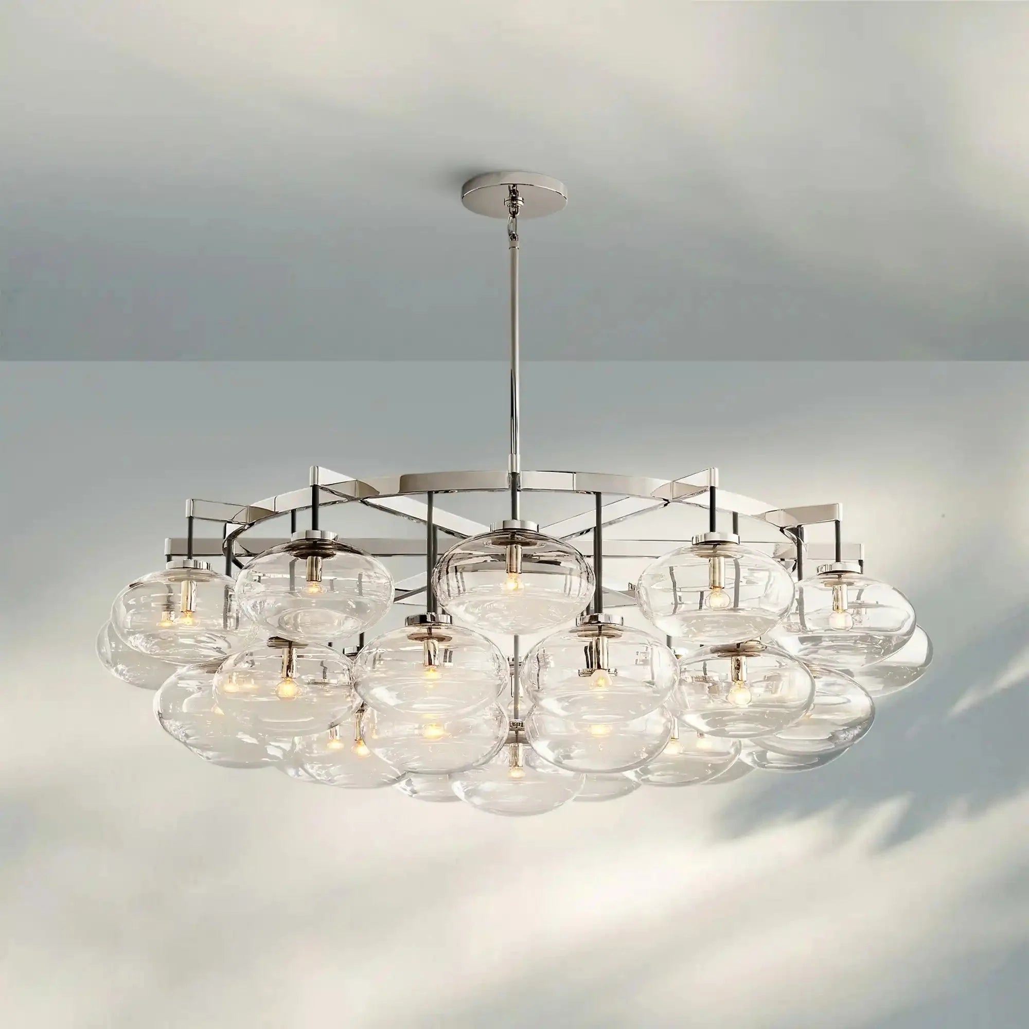Cabretter Round Chandelier 36" 60" - Blushlighting