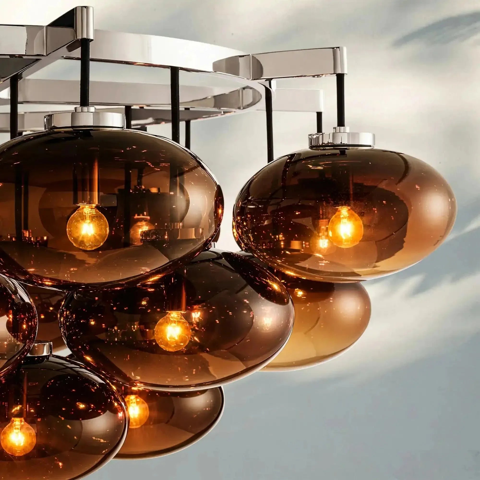 Cabretter Round Chandelier 36" 60" - Blushlighting