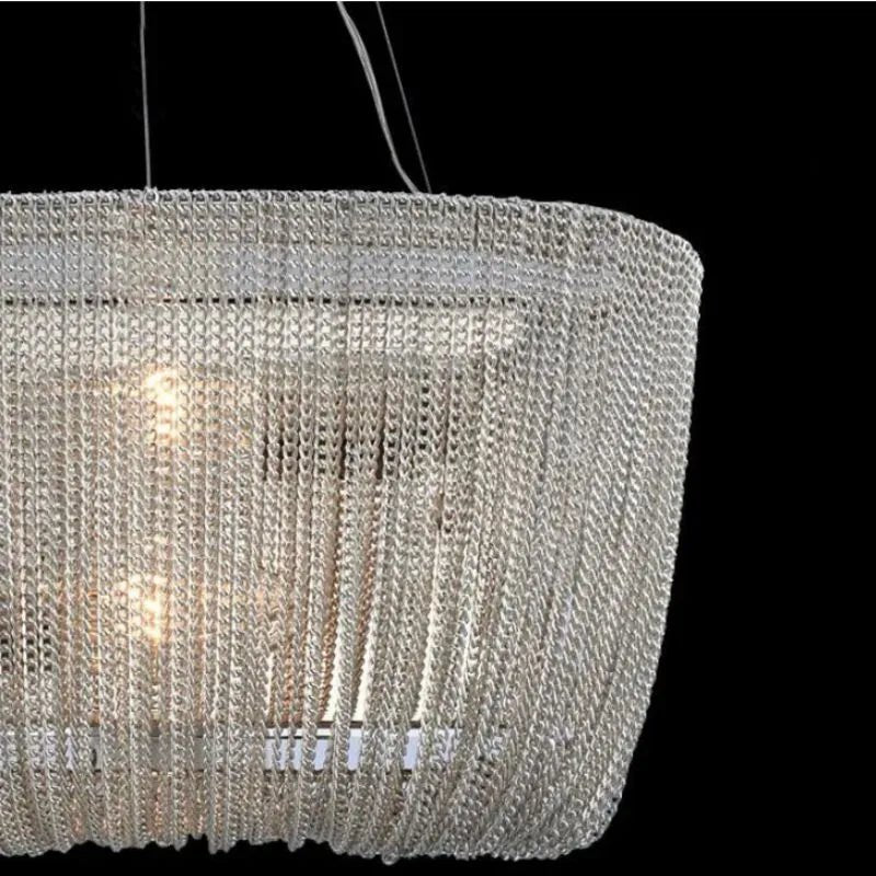 Cadenas Aluminum Chain Tassel Modern Chandelier - 40"Blushlighting