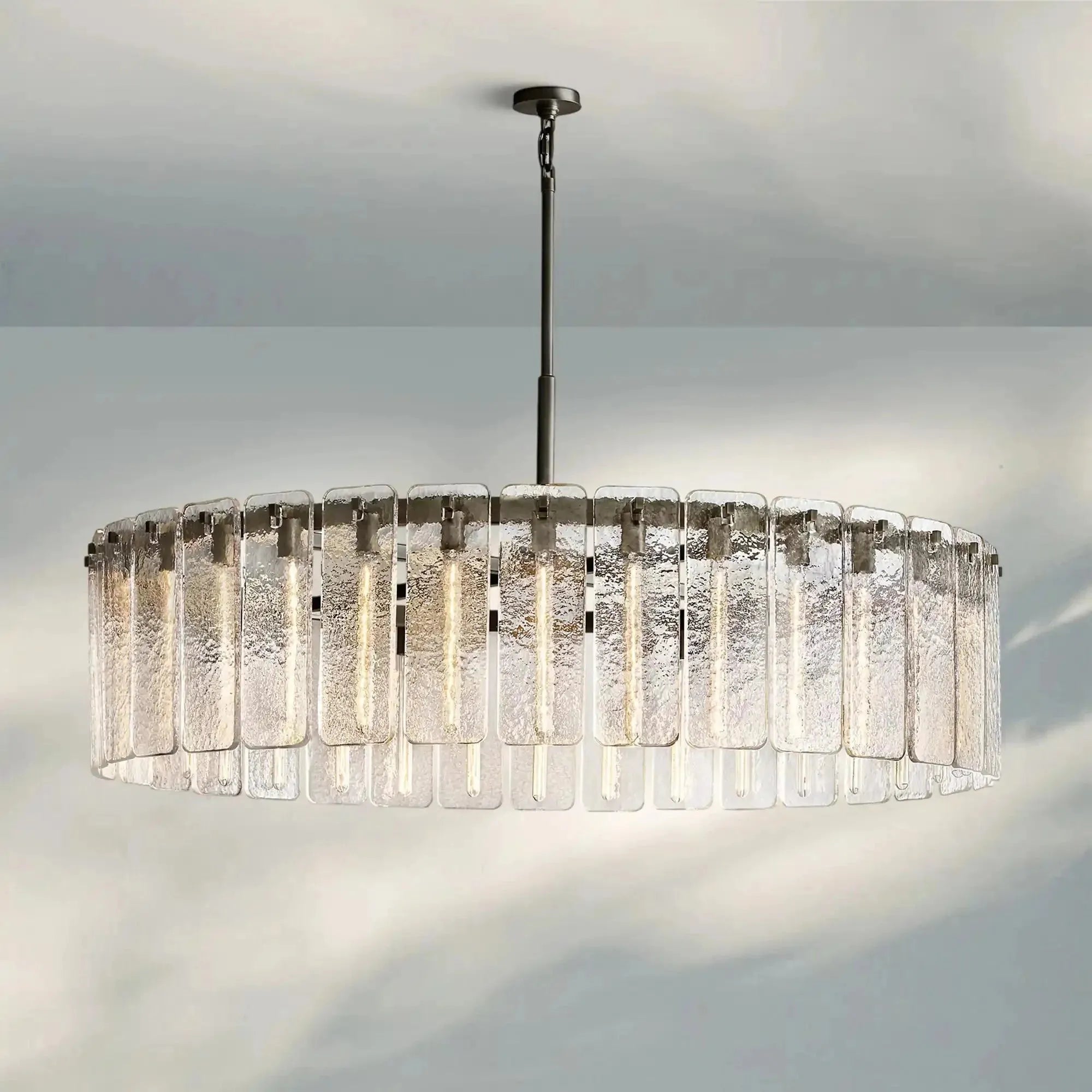Calametta Glass Round Chandelier 36" 48" 60" - Blushlighting