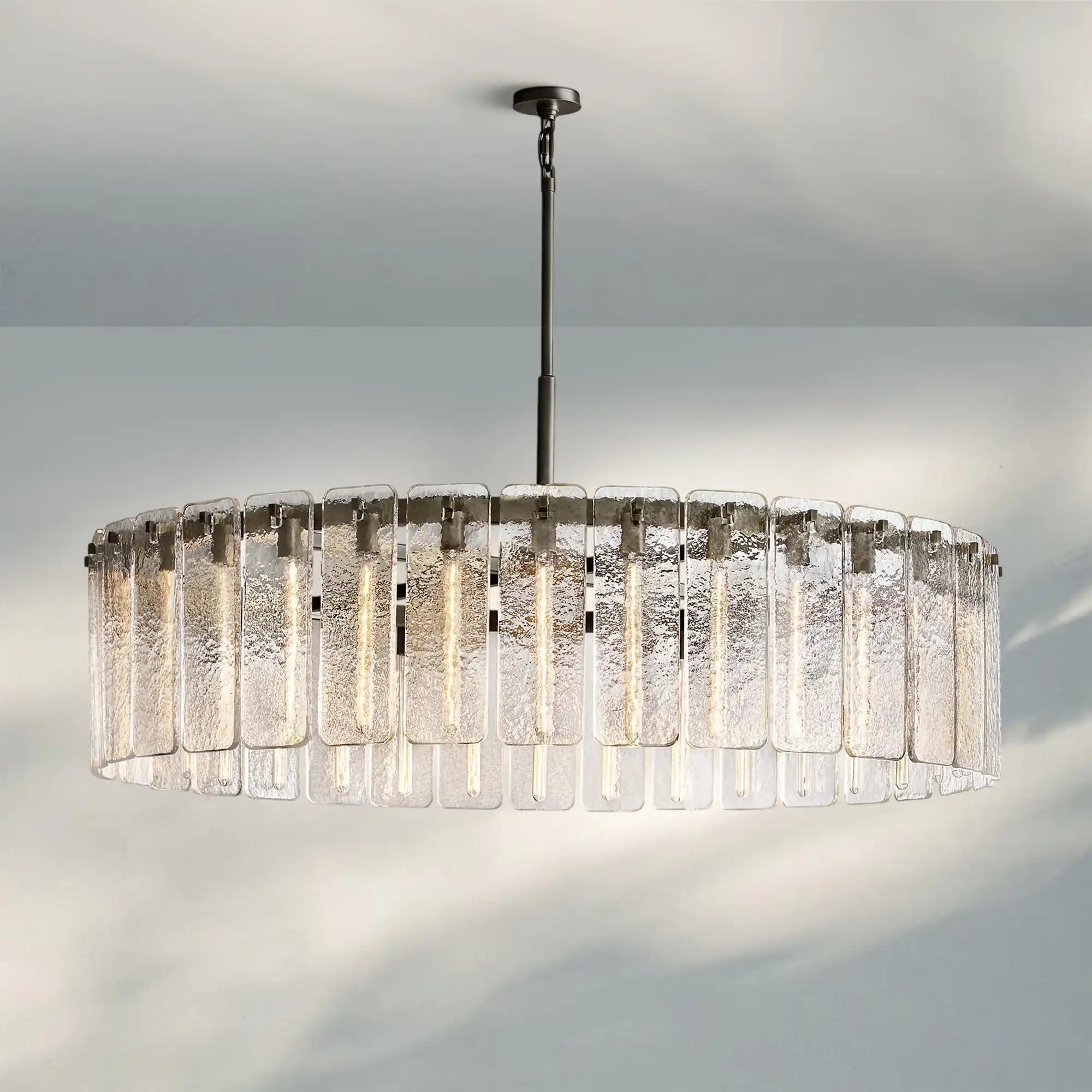 Calametta Glass Round Chandelier 36" 48" 60" - Blushlighting