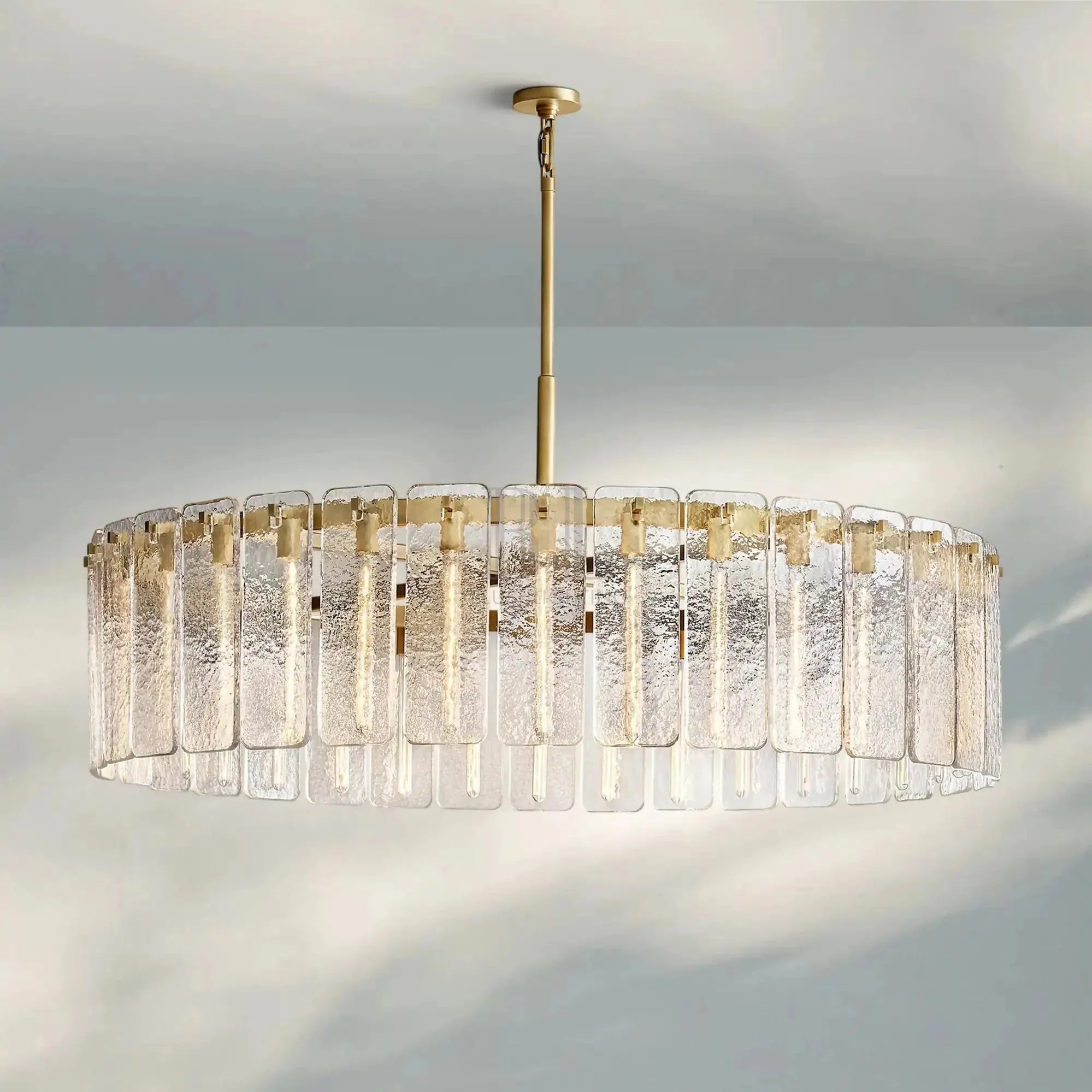 Calametta Glass Round Chandelier 36" 48" 60" - Blushlighting