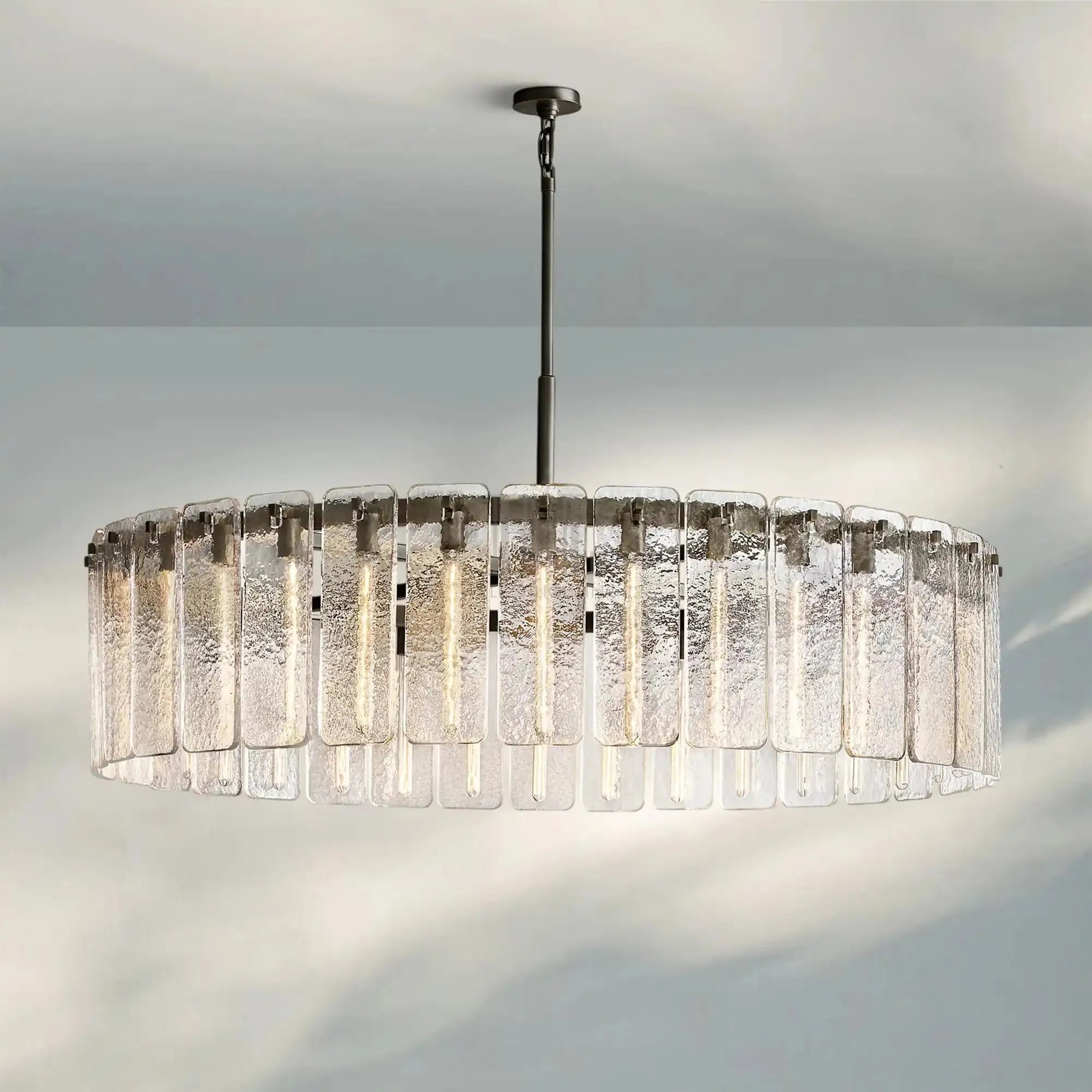Calametta Glass Round Chandelier 36" 48" 60" - Blushlighting
