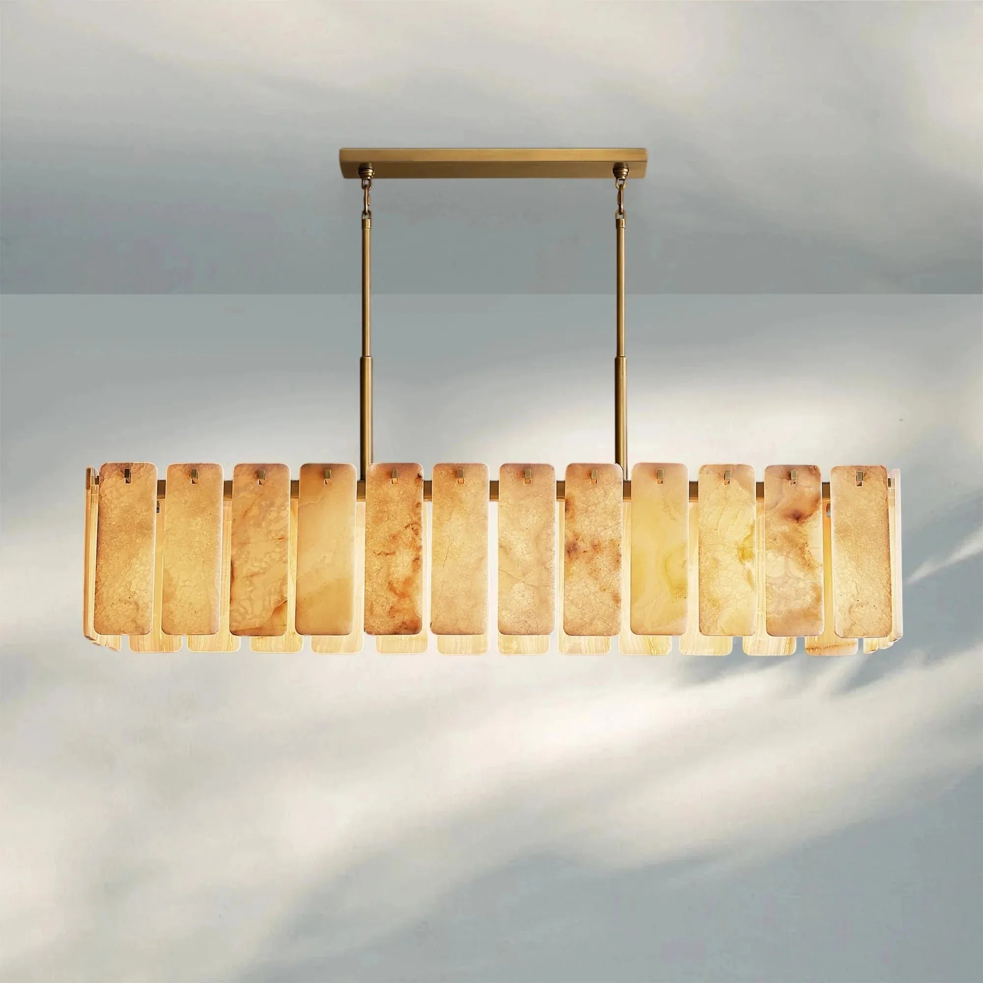 Calametta Onyx Rectangular Chandelier 60" 72'' - Blushlighting