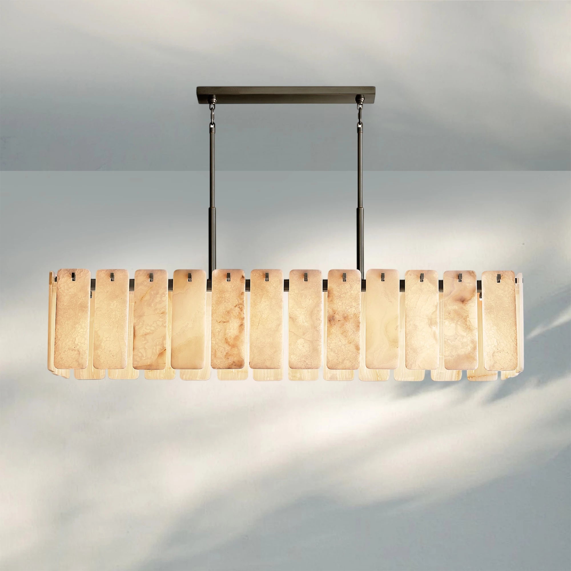 Calametta Onyx Rectangular Chandelier 60" 72'' - Blushlighting