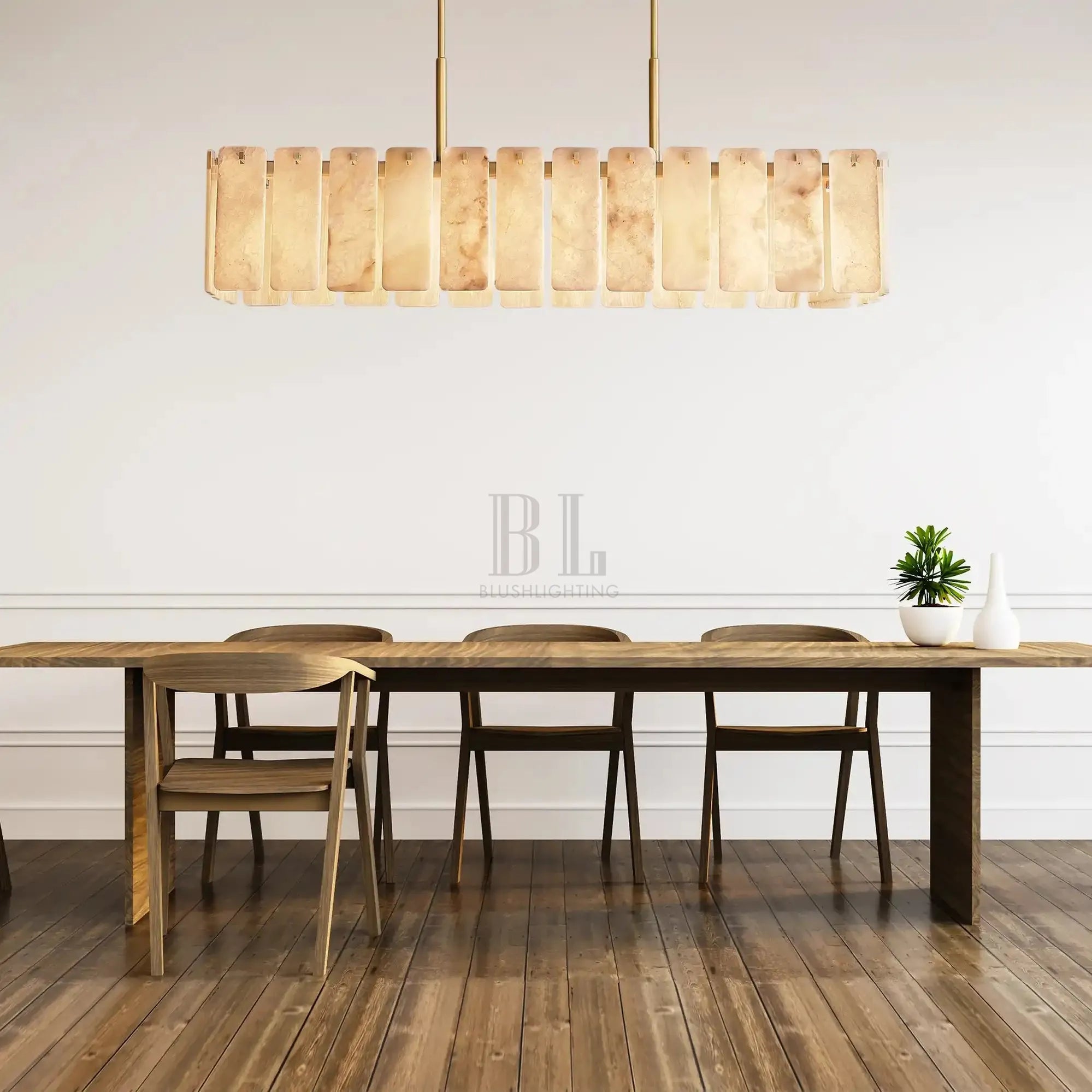 Calametta Onyx Rectangular Chandelier 60" 72'' - Blushlighting