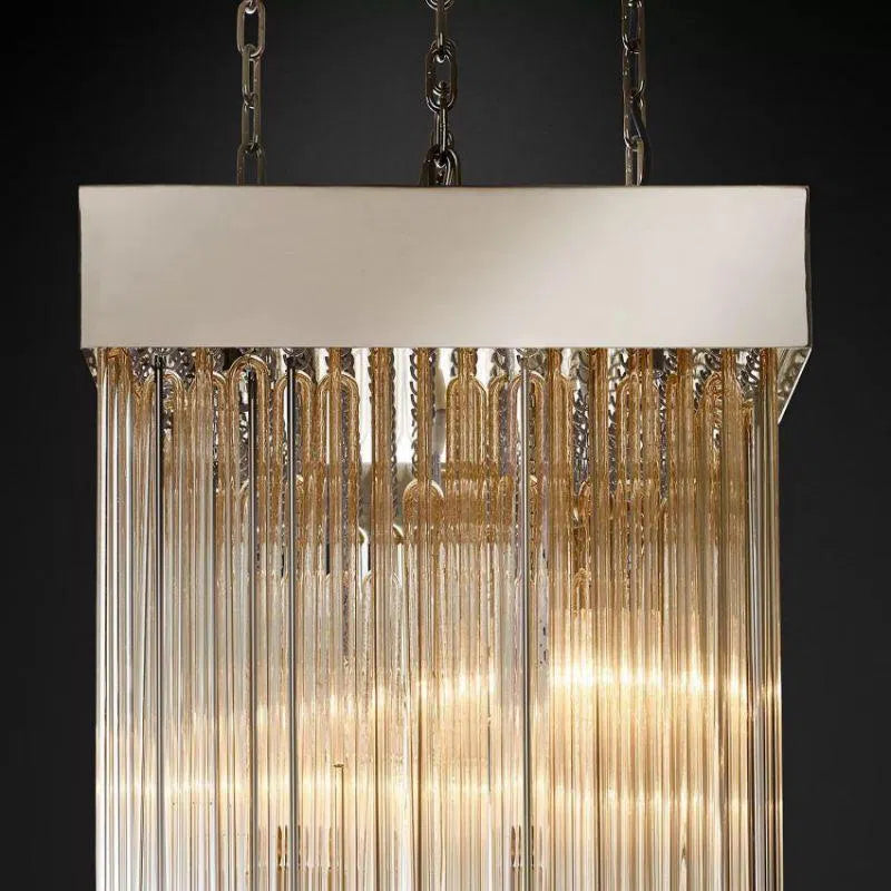 Casa Blown Glass Square Chandelier 20"