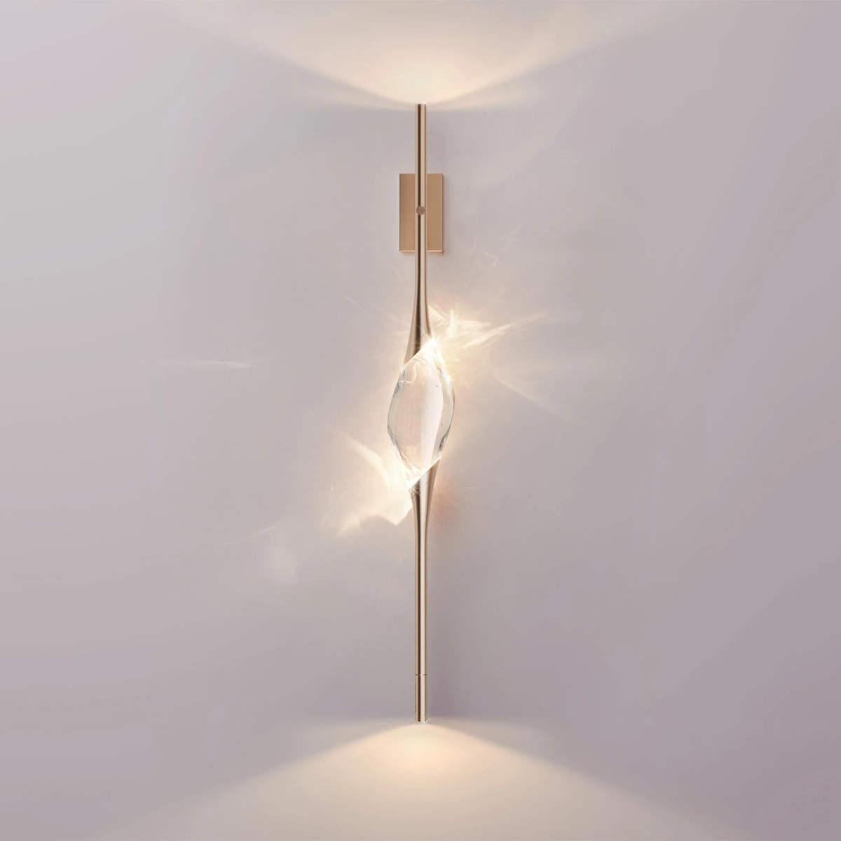 Callista Modern Crystal Linear Wall Sconce - BrassBlushlighting
