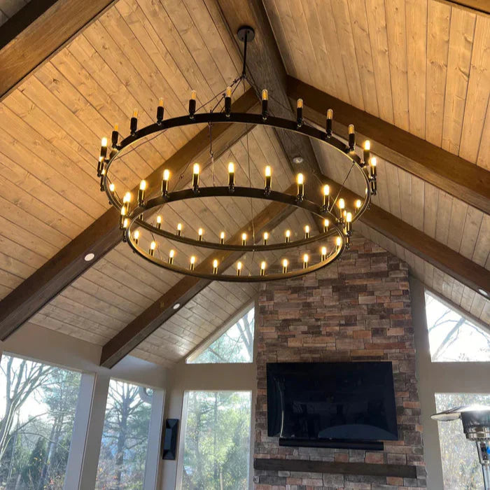 Camina Vintage 2-Tier Round Chandelier-