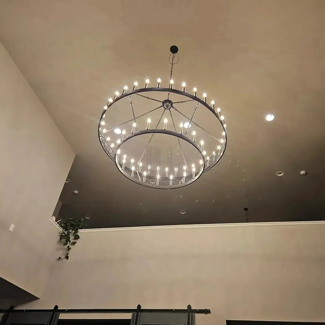 Camina Vintage 2-Tier Round Chandelier-