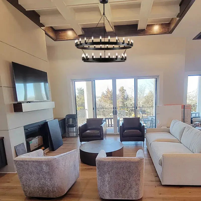 Camina Vintage 2-Tier Round Chandelier-