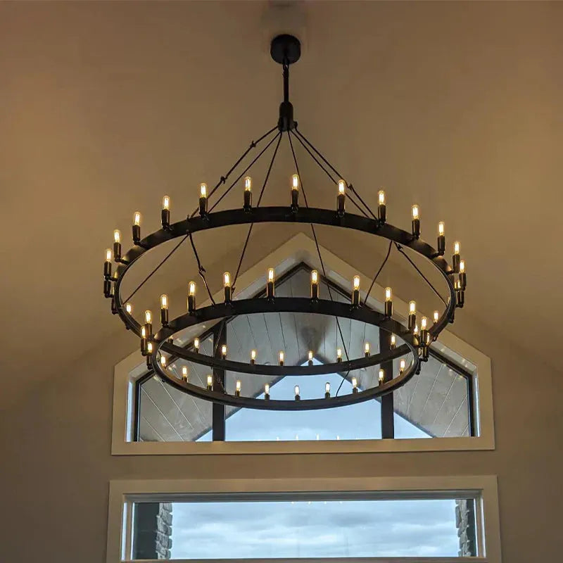 Camina Vintage 2-Tier Round Chandelier-