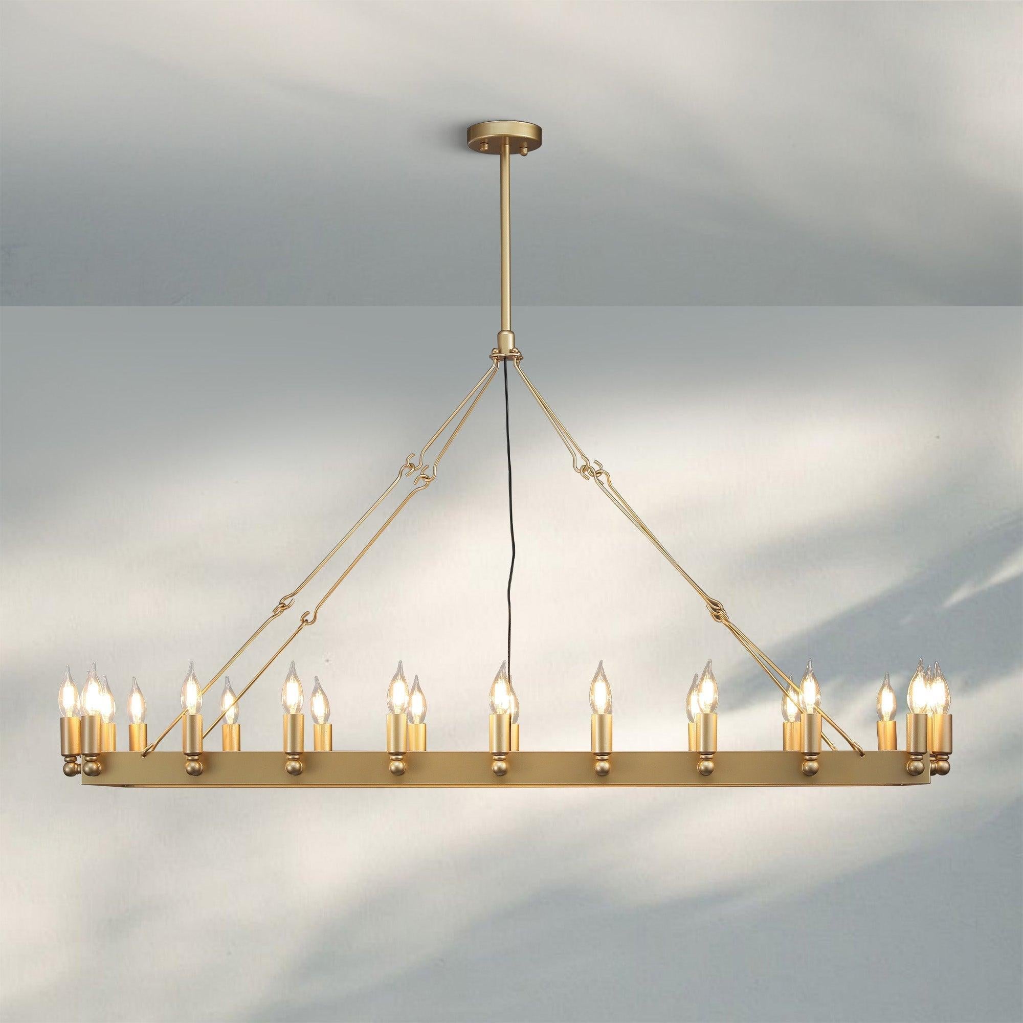 Camina Vintage Rectangle Chandelier 41’‘ 52’‘-