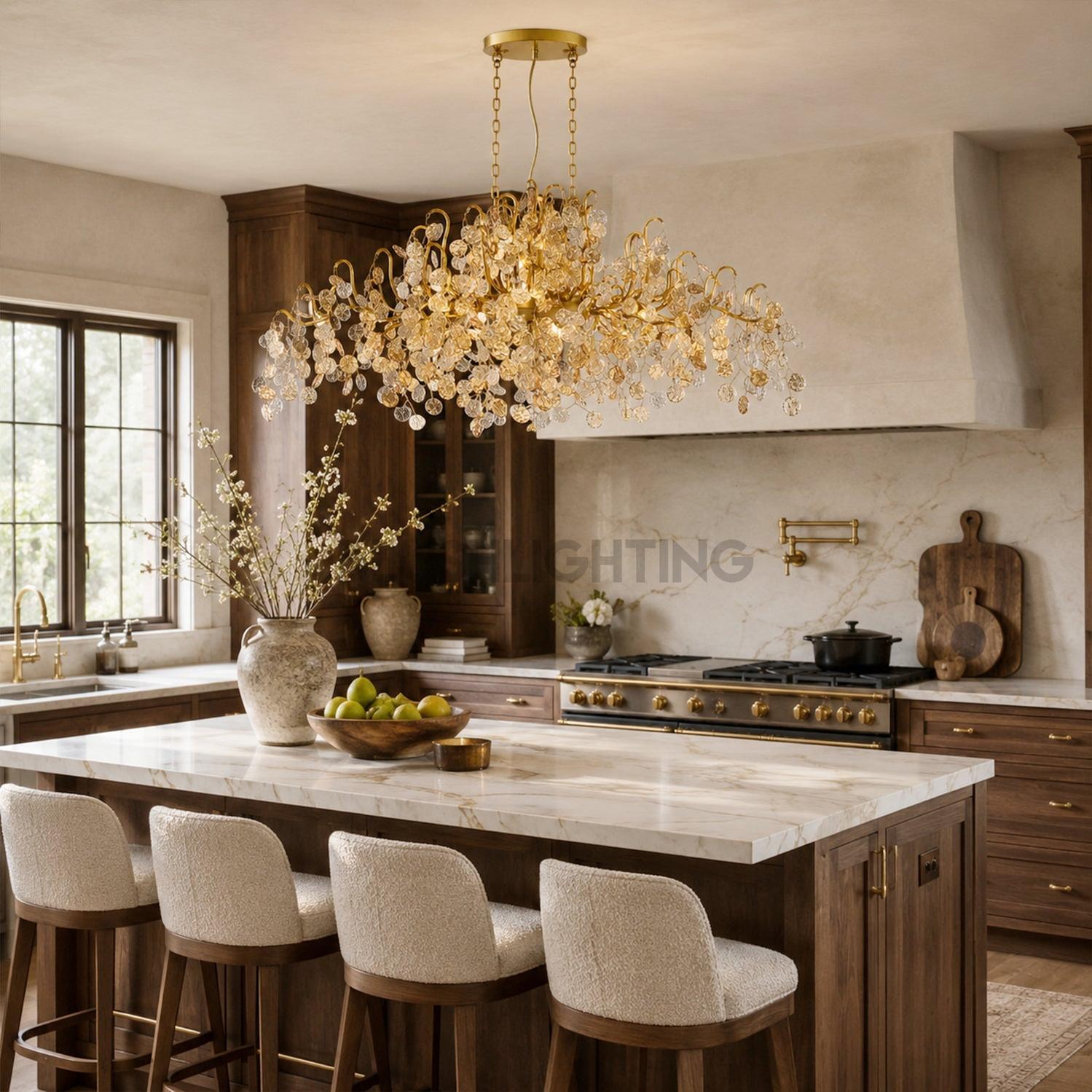 Campo Linear Chandelier 10 Light 45"W - Blushlighting