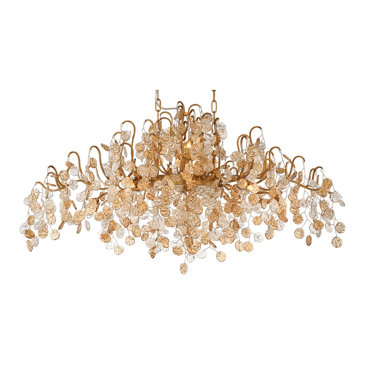 Campo Linear Chandelier 10 Light 45"W - Blushlighting