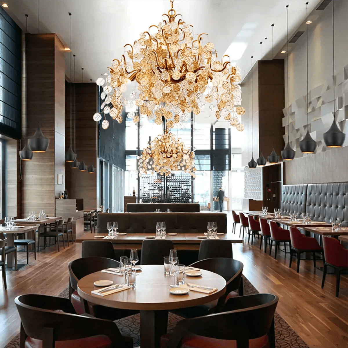Campo Round Chandelier 11 Light 33"W - Blushlighting