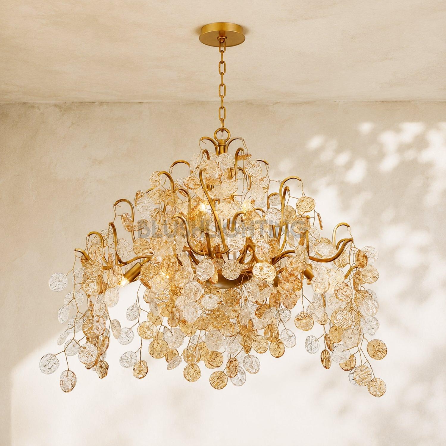 Campo Round Chandelier 11 Light 33"W - Blushlighting