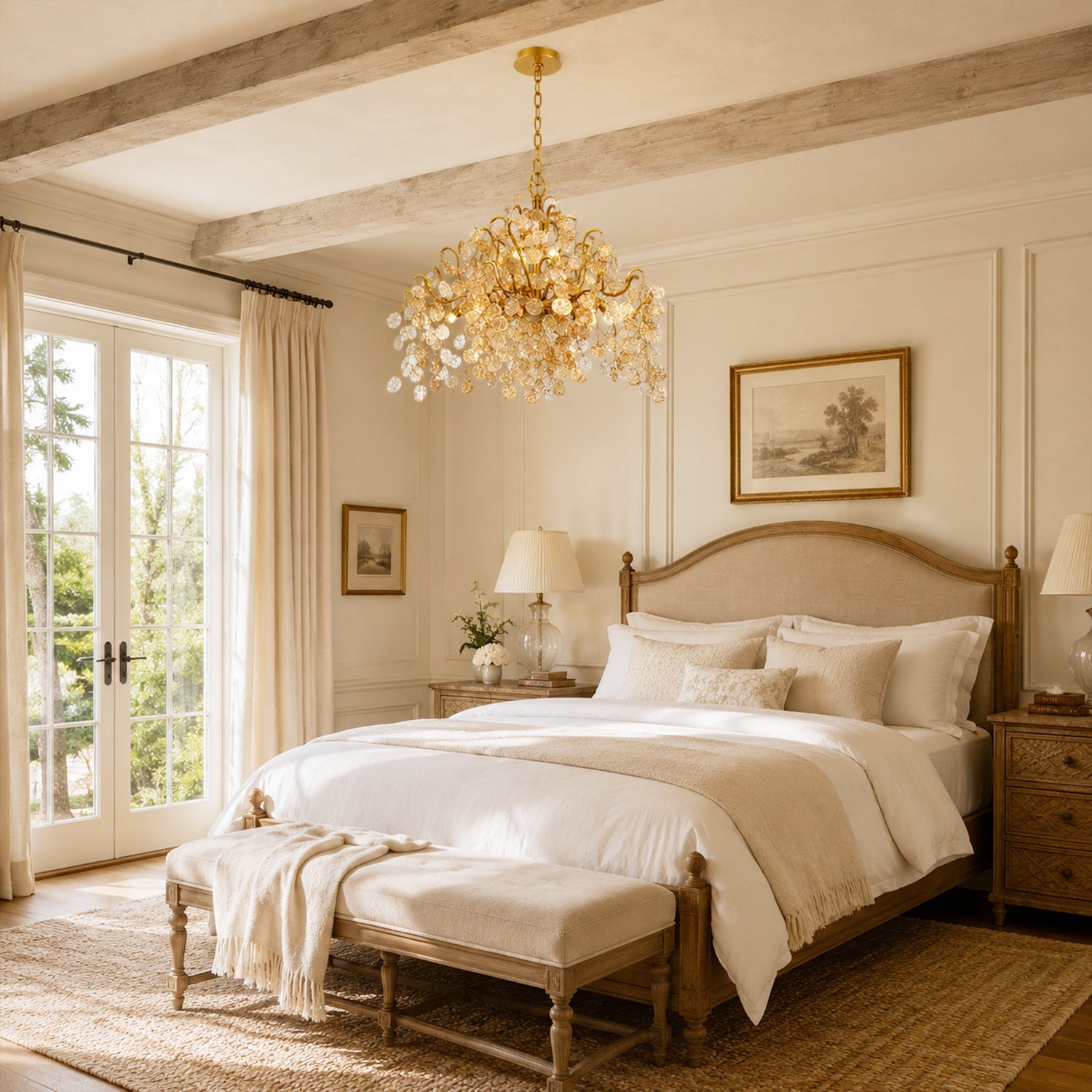 Campo Round Chandelier 11 Light 33"W - Blushlighting